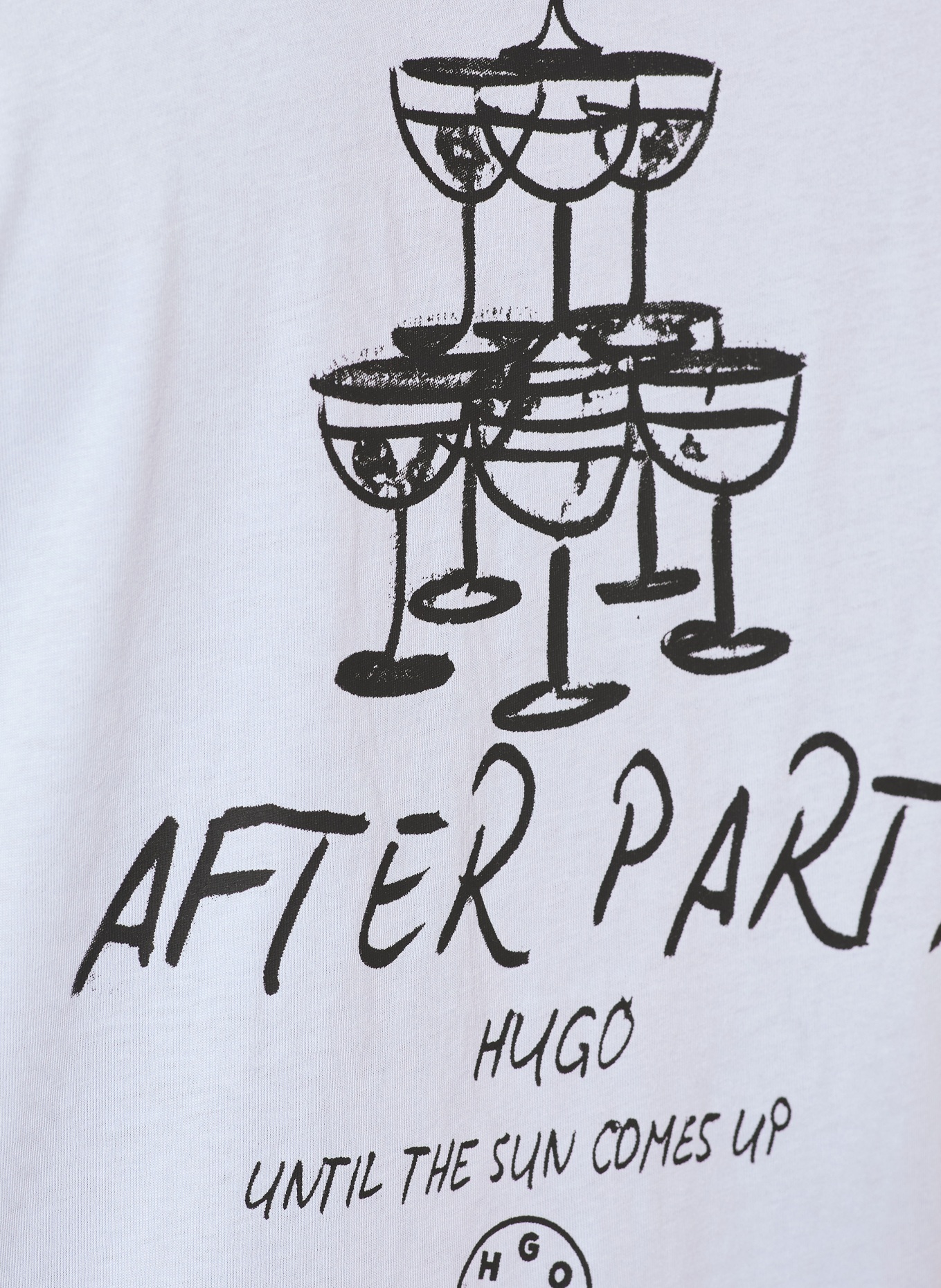 HUGO T-shirt NUCAVO: LICHTBLAUW