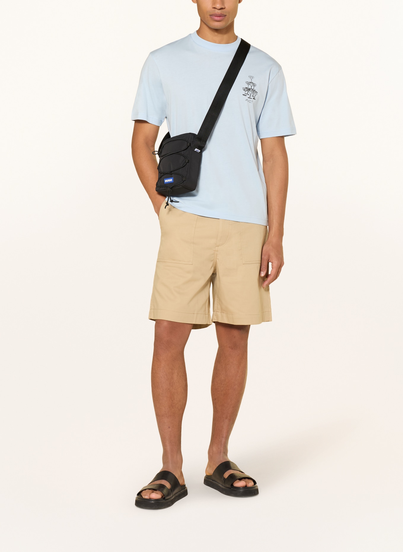 HUGO Schoudertas VYTAL: ZWART