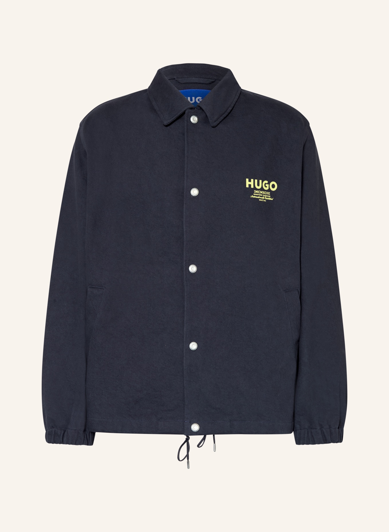 HUGO Overjas BIYO: DONKERBLAUW / GEEL