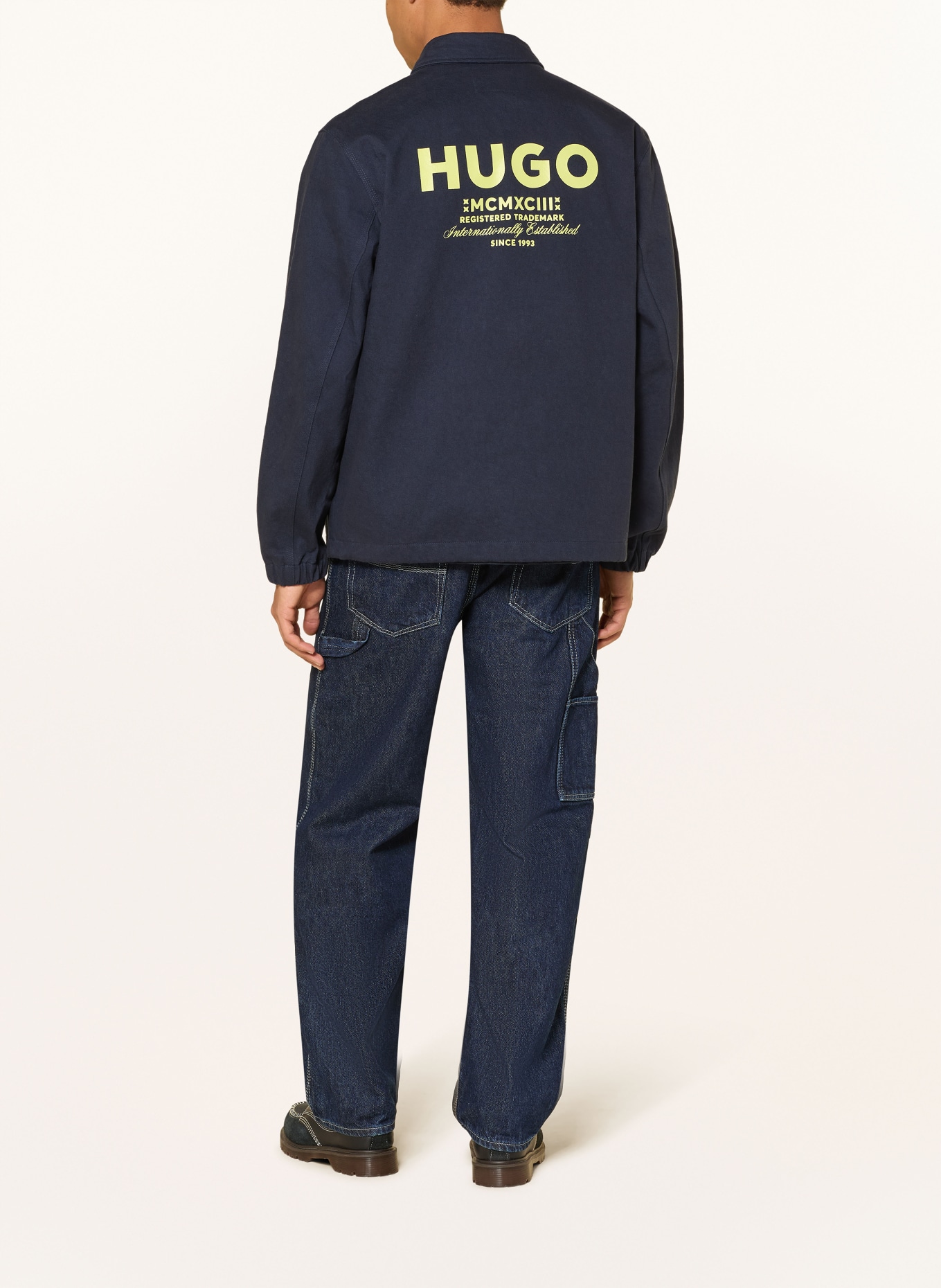 HUGO Overjas BIYO: DONKERBLAUW / GEEL