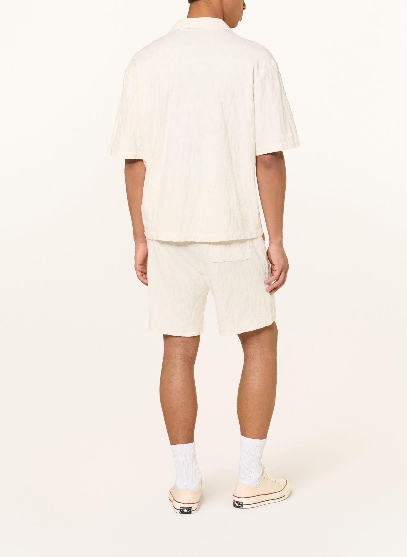 HUGO ELIGINO-resorthemd van badstof: CRÈME