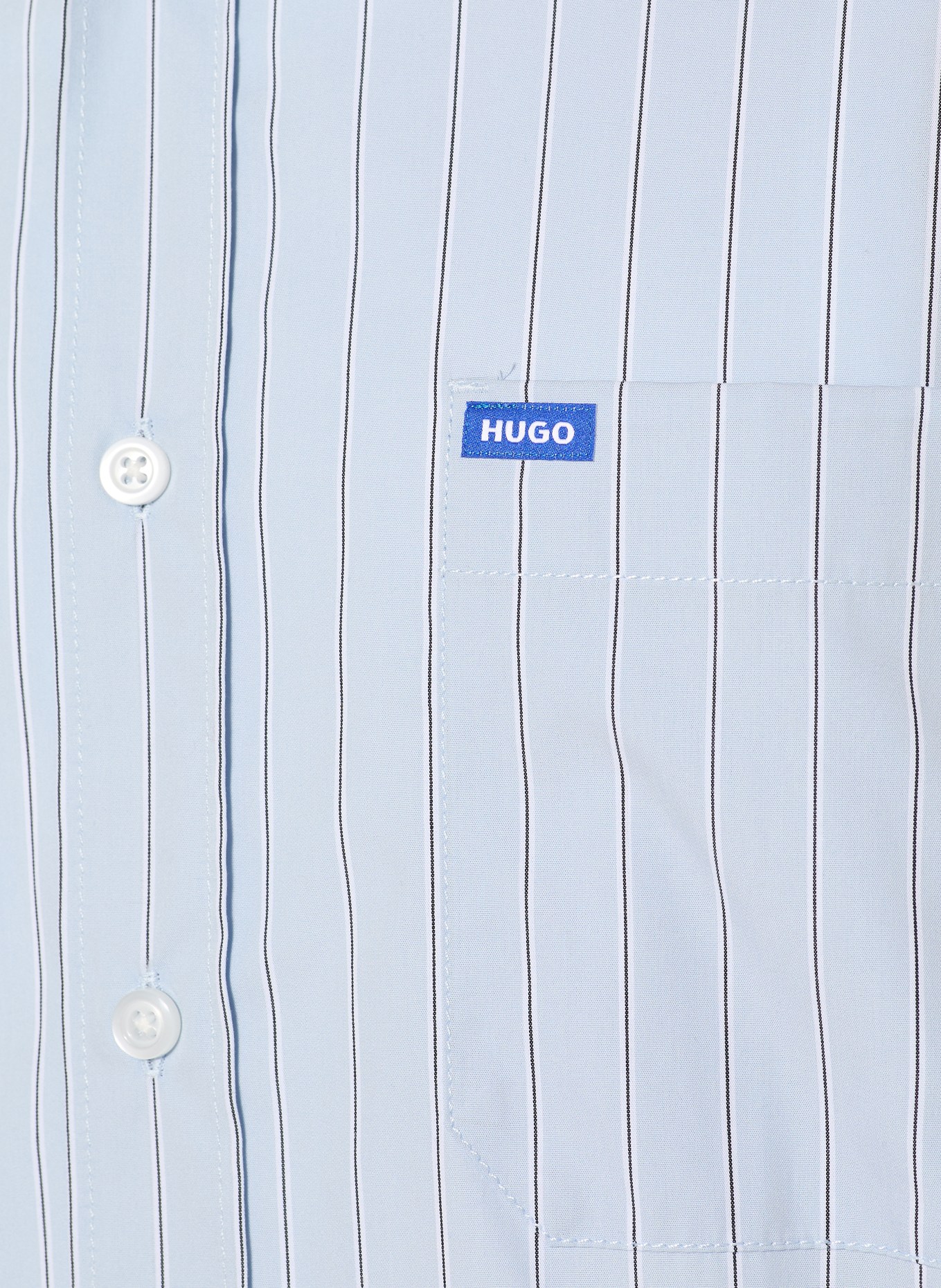 HUGO Hemd EBALTO Comfort Fit: HELLBLAU / WEISS / SCHWARZ