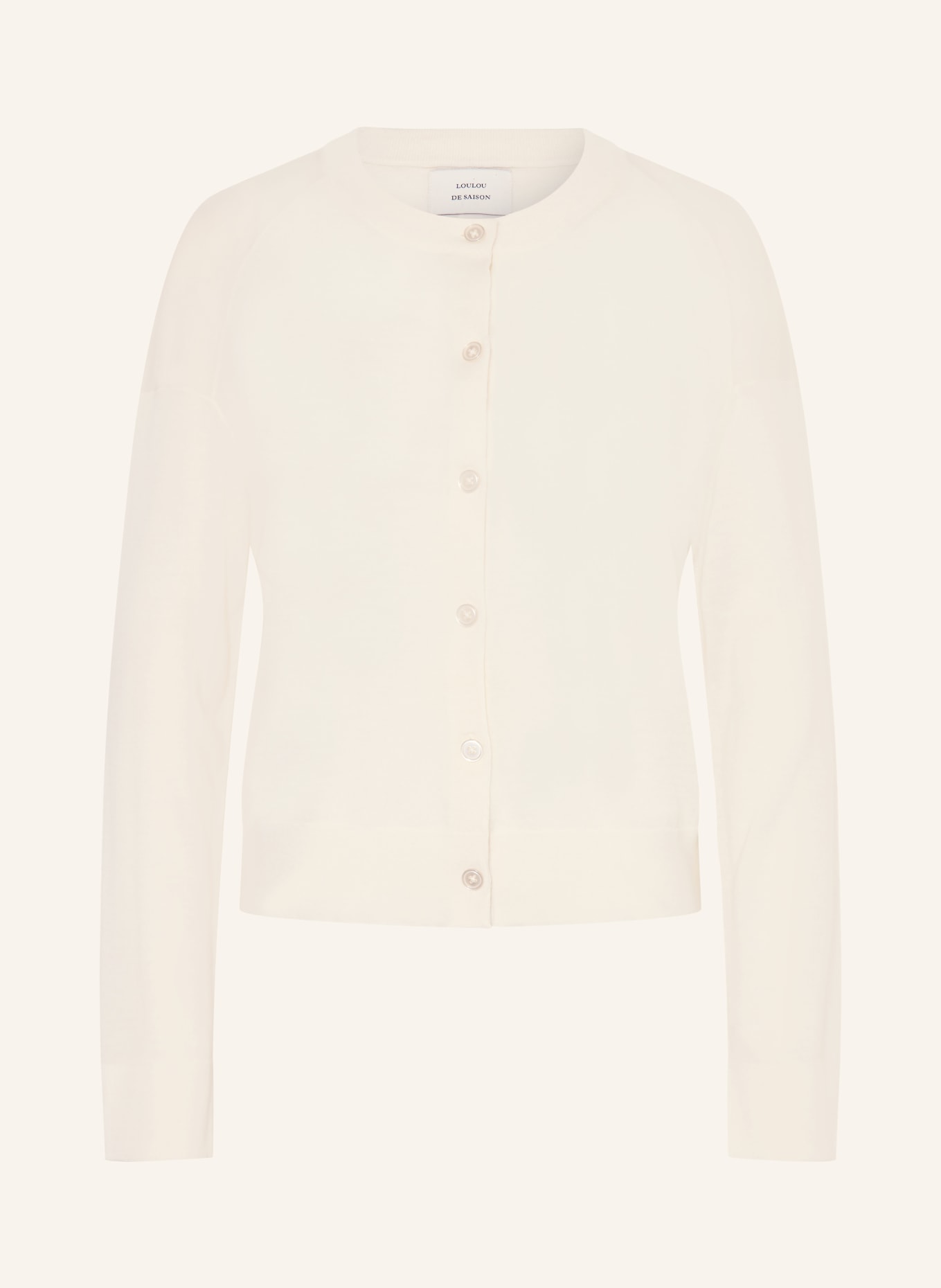 LOULOU DE SAISON Cardigan KITA en cachemire: CRÈME