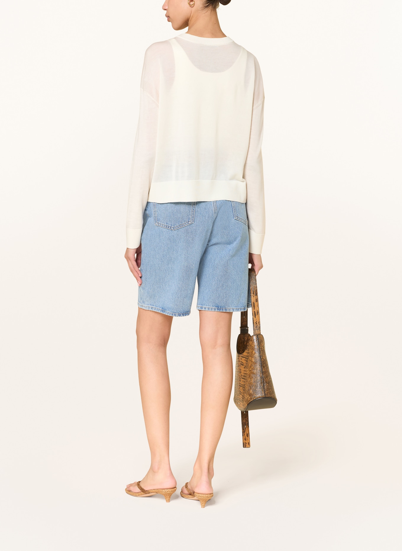 LOULOU DE SAISON Cardigan KITA en cachemire: CRÈME