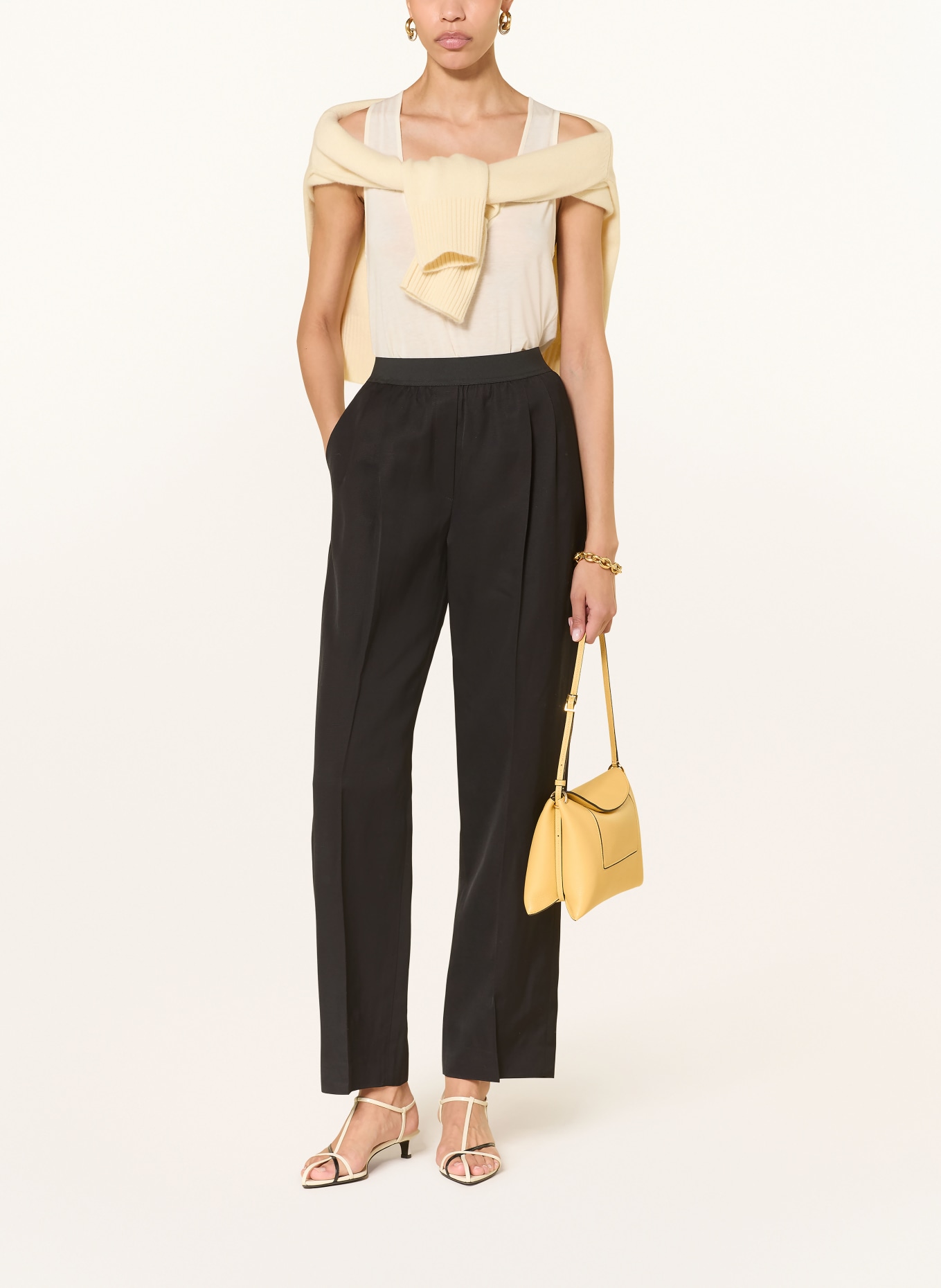 LOULOU DE SAISON Marlene-broek TAKAROA: ZWART