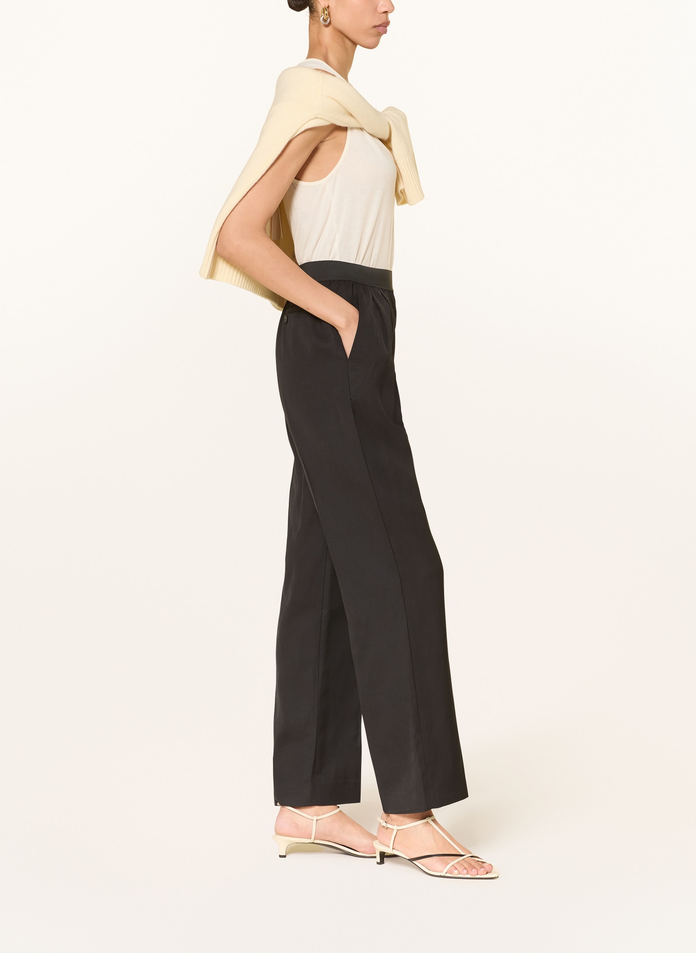 LOULOU DE SAISON Marlene-broek TAKAROA: ZWART