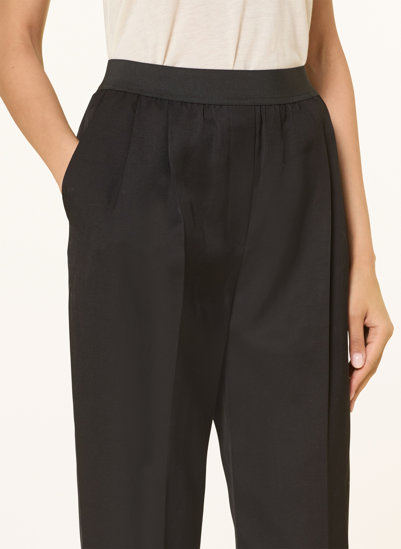 LOULOU DE SAISON Marlene-broek TAKAROA: ZWART