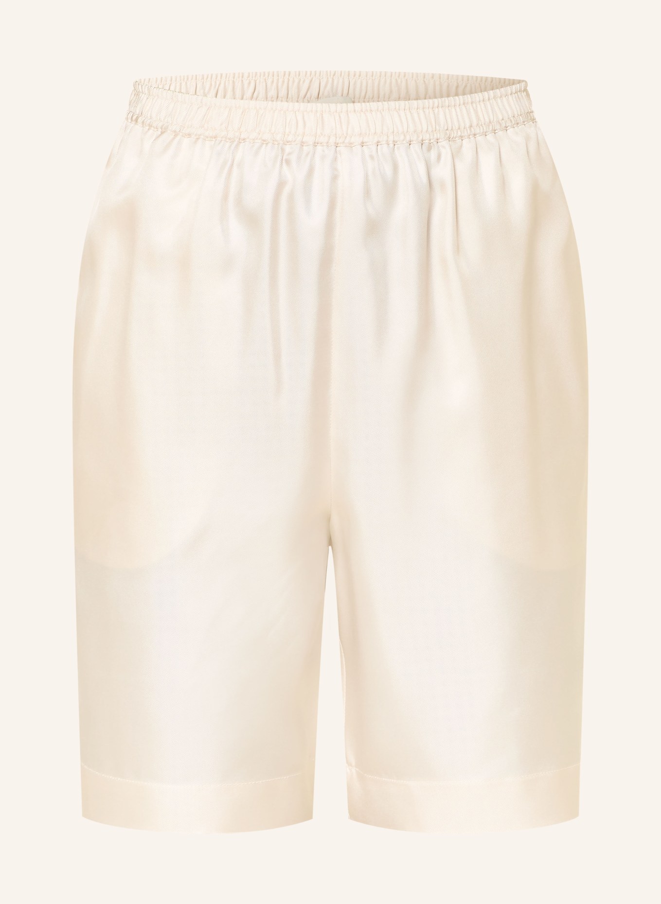 LOULOU DE SAISON Hedvábné šortky ZINIA: KRÉMOVÁ