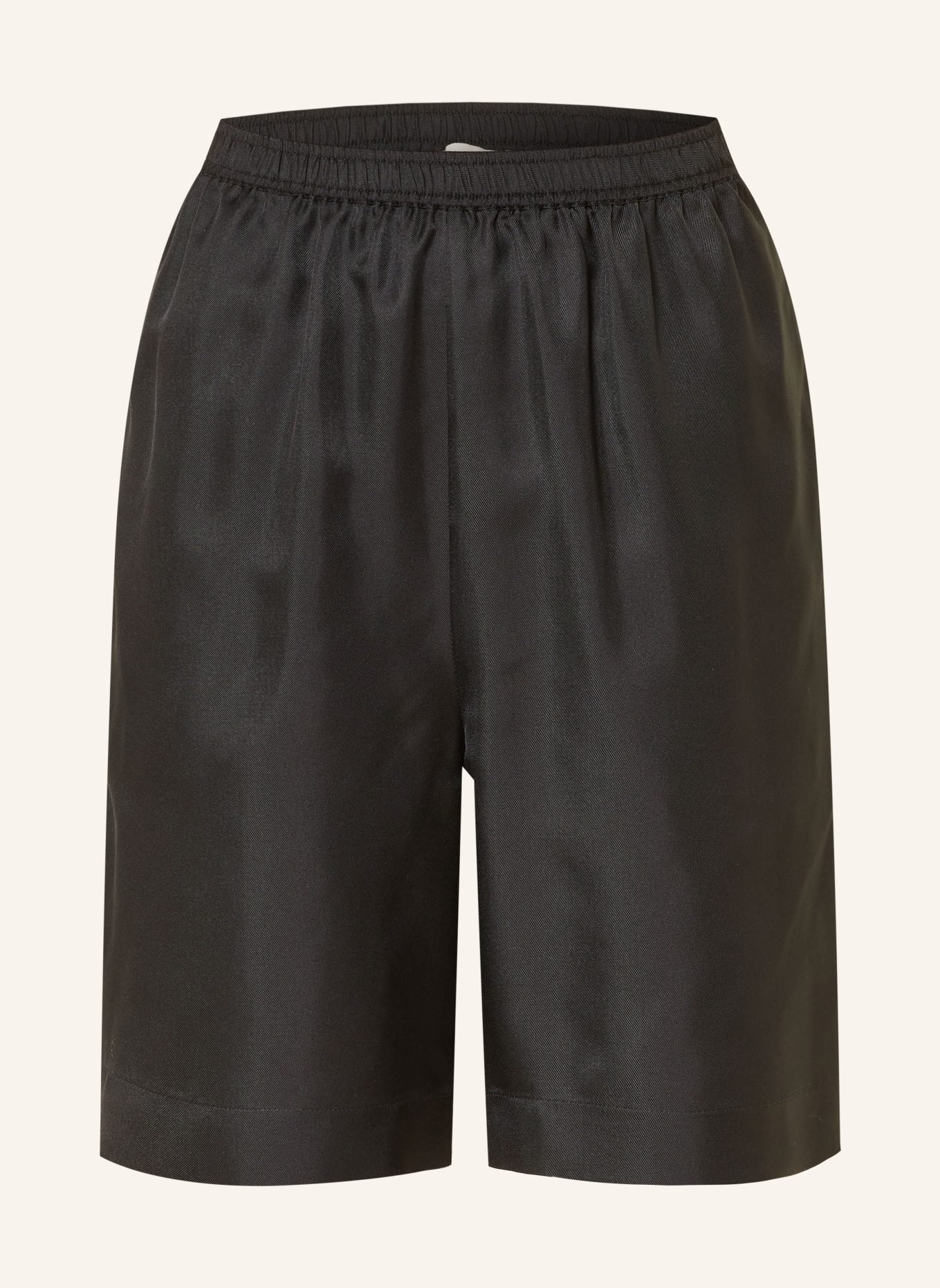 LOULOU DE SAISON Hedvábné šortky ZINIA: ČERNÁ