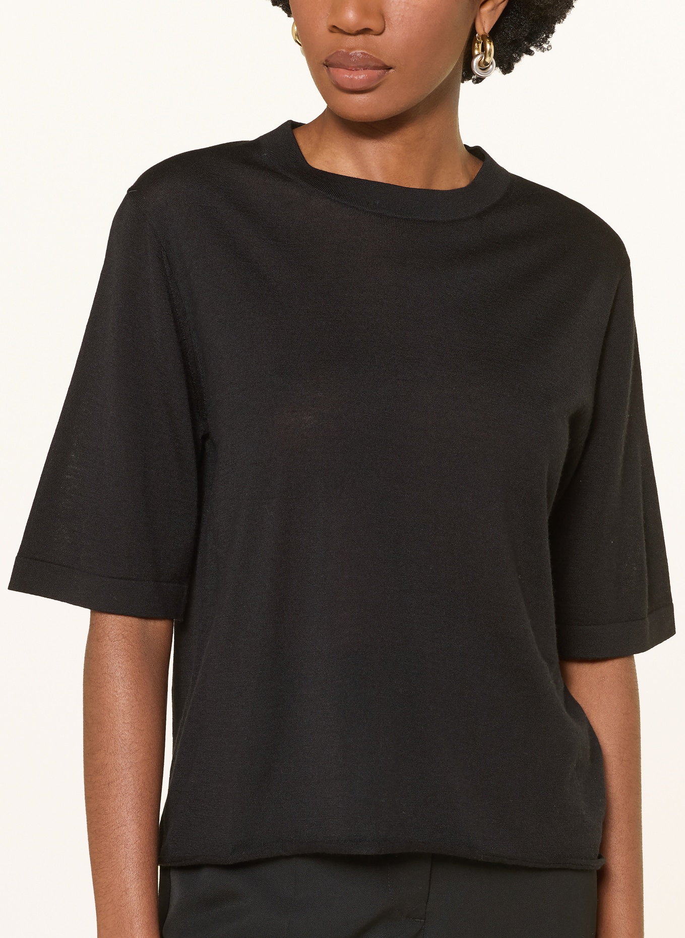 LOULOU DE SAISON Pull en cachemire NALA: NOIR