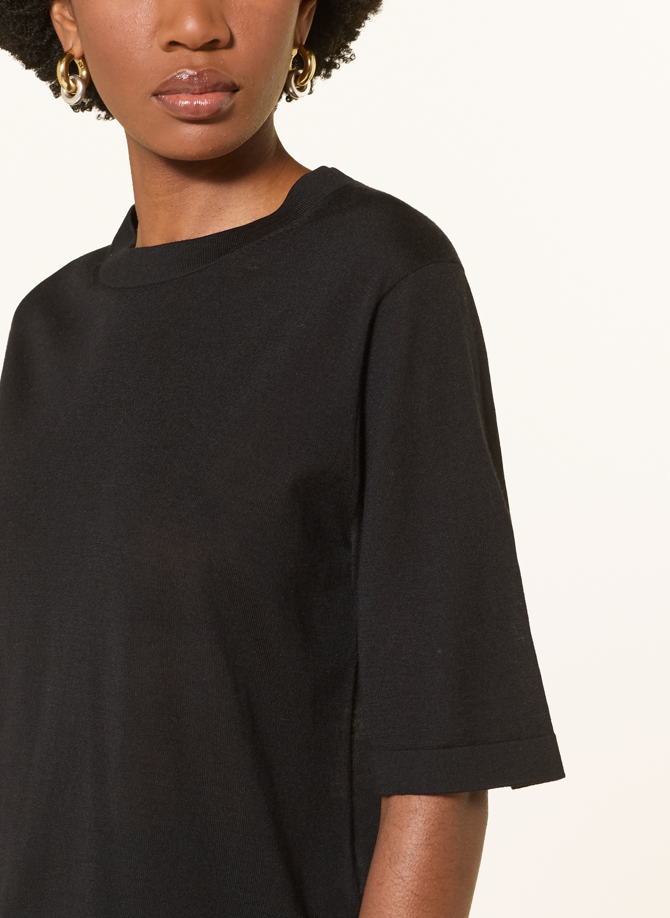 LOULOU DE SAISON Pull en cachemire NALA: NOIR