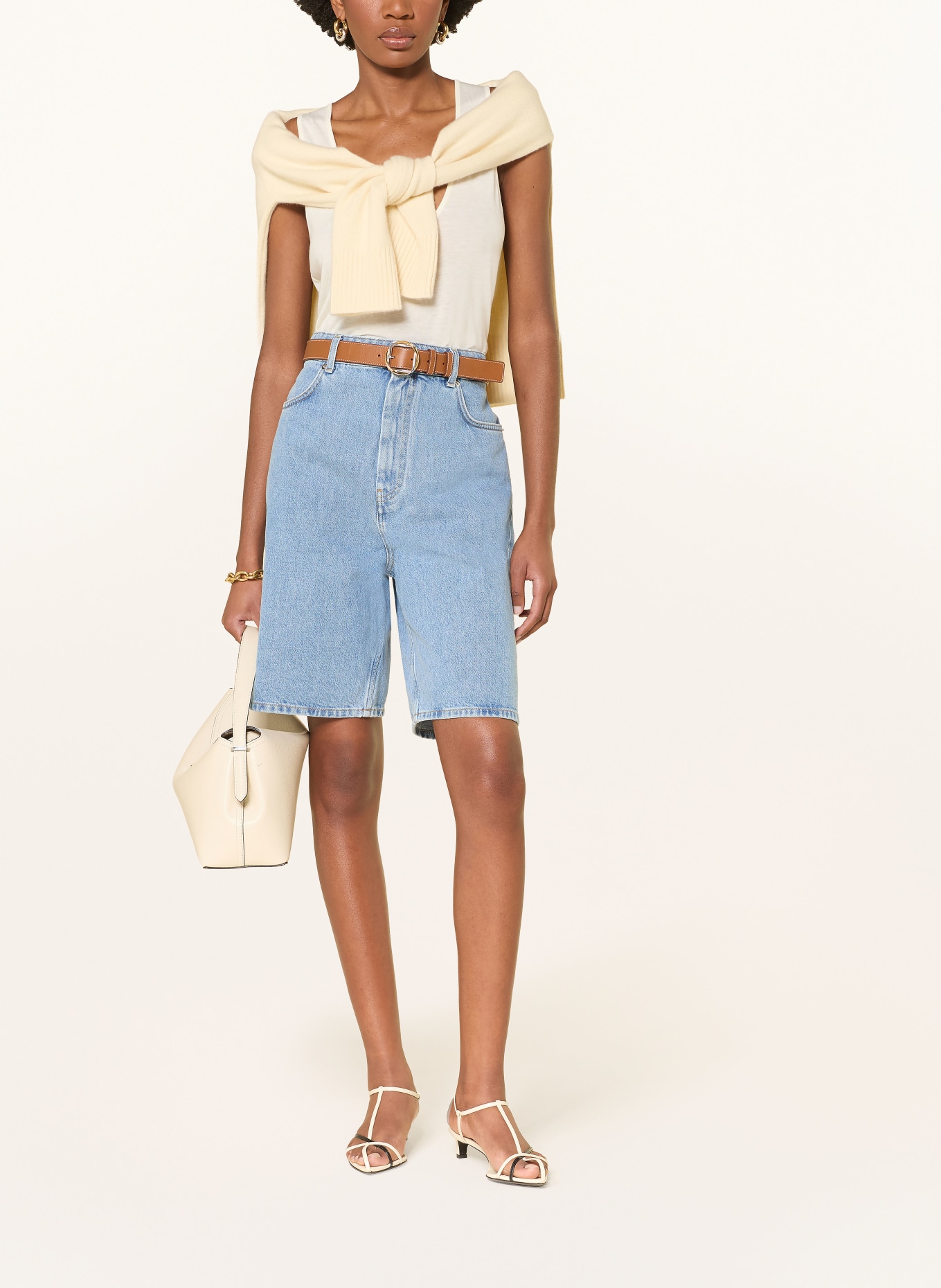 LOULOU DE SAISON Jeansshorts ISU: WASHED LIGHT BLUE