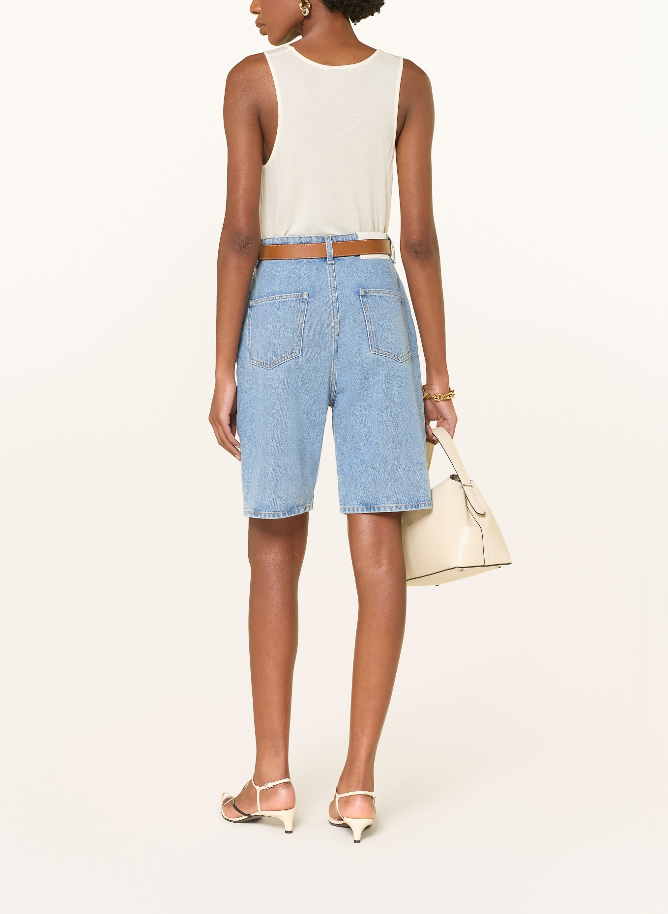 LOULOU DE SAISON Jeansshorts ISU: WASHED LIGHT BLUE