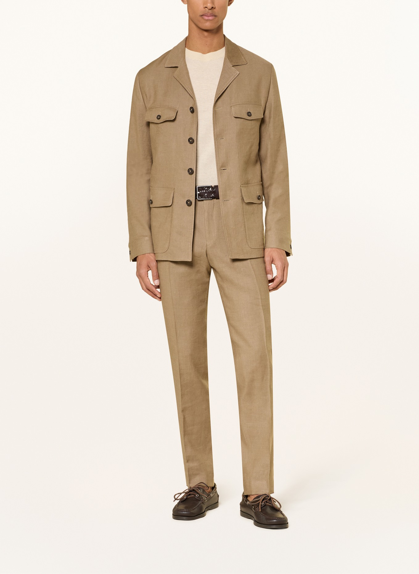 DRESSLER Overjas SEDICO met linnen: BEIGE