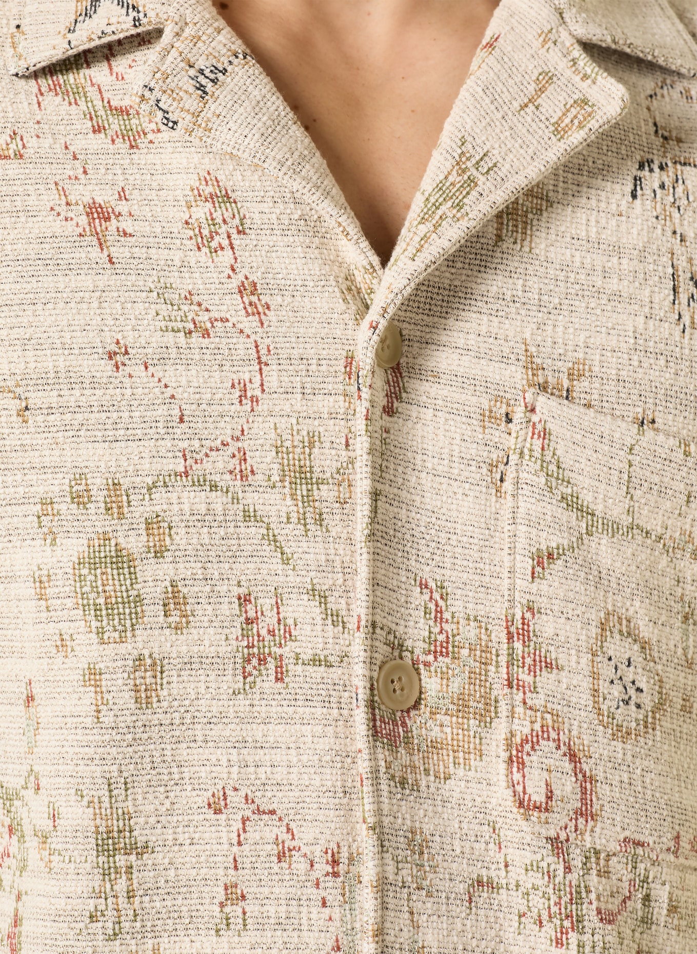 STRELLSON Chemise en maille NOHAN Coupe classique: BEIGE / OLIVE / NOIR