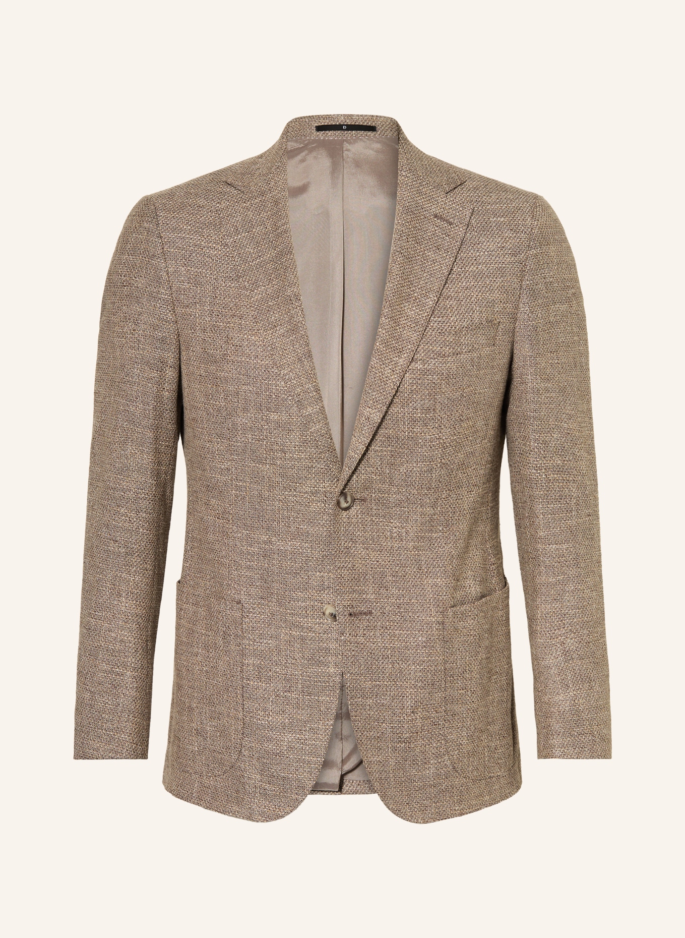 DRESSLER Tweed-Sakko Regular Fit: BEIGE / BRAUN