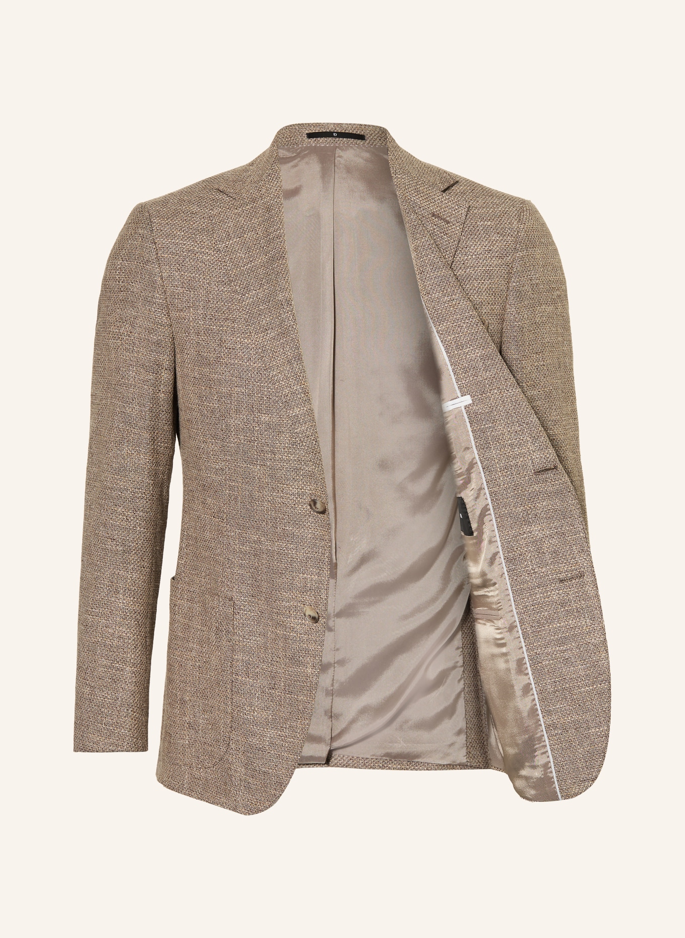 DRESSLER Tweed-Sakko Regular Fit: BEIGE / BRAUN
