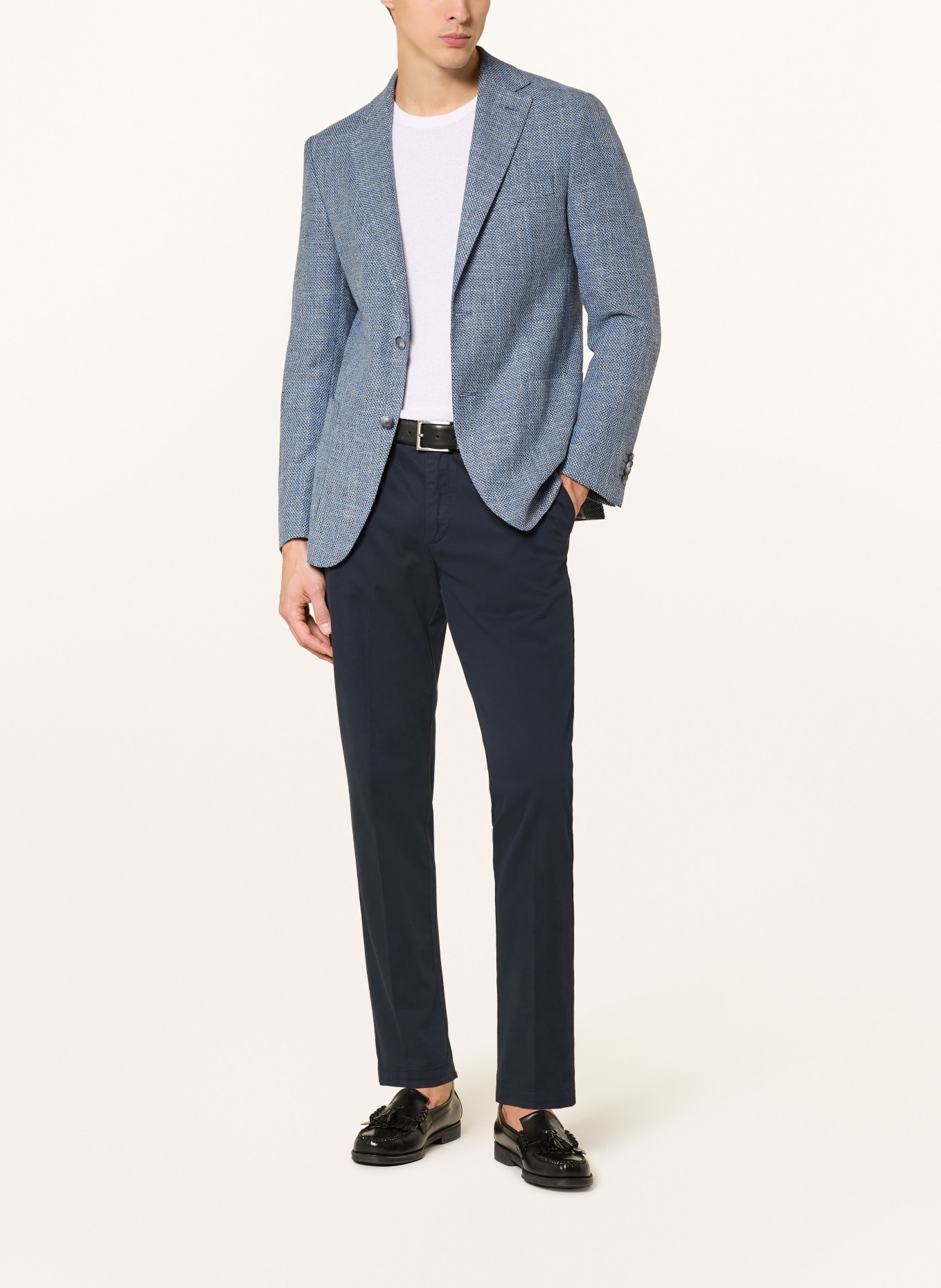 DRESSLER Tweed-Sakko Regular Fit: BLAU / GRAU / WEISS