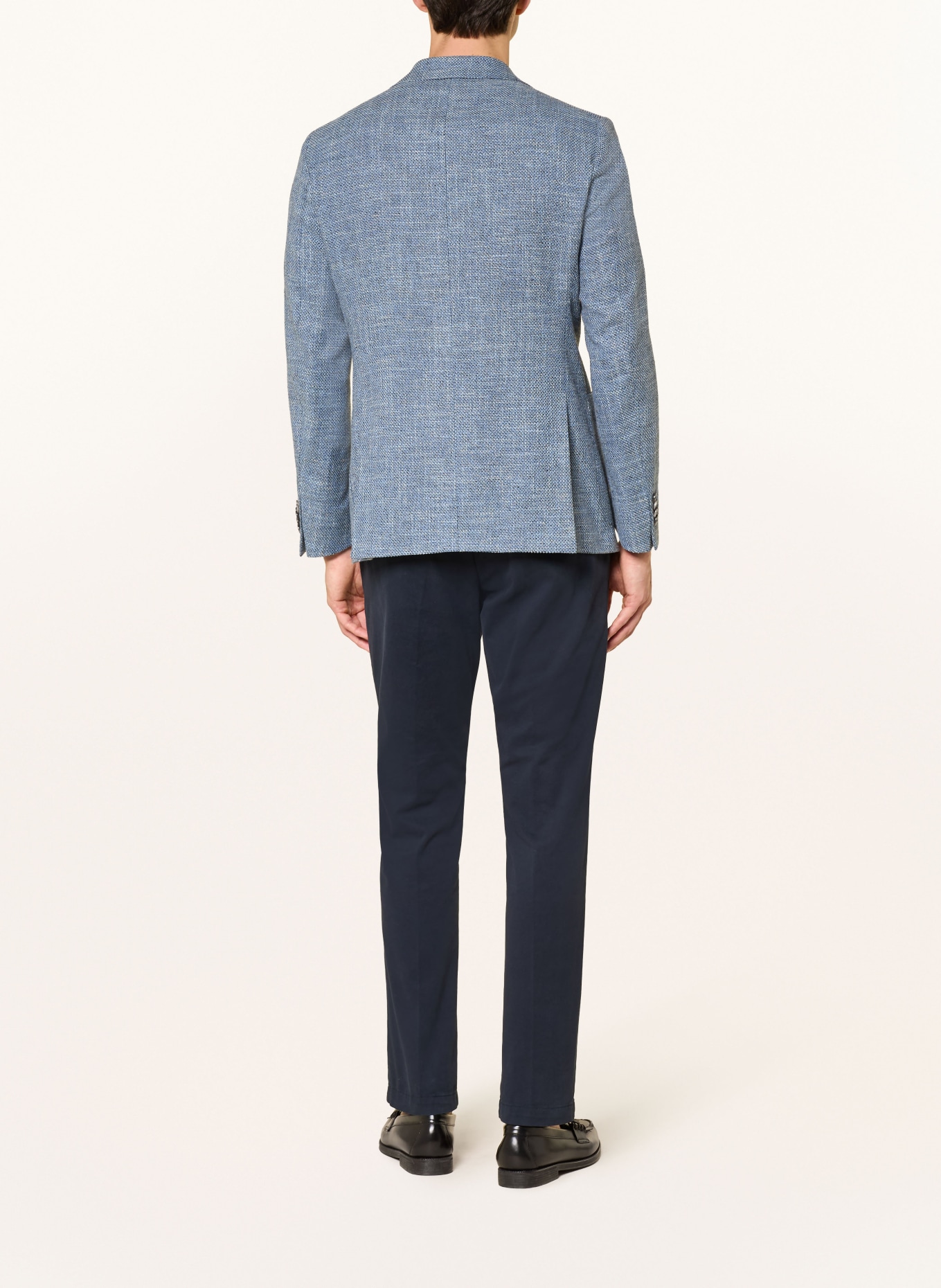 DRESSLER Tweed-Sakko Regular Fit: BLAU / GRAU / WEISS