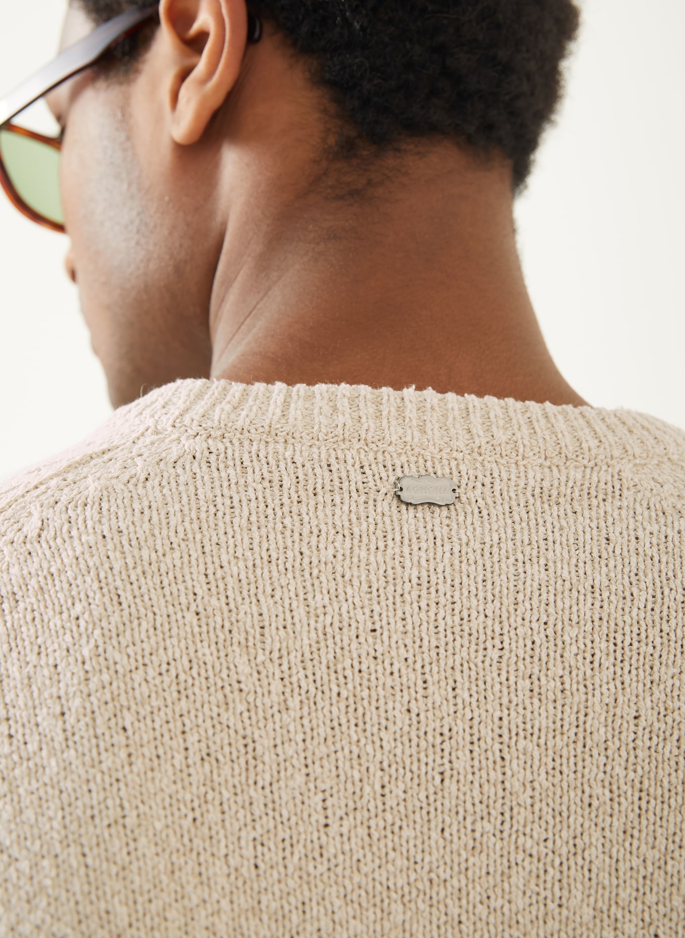 AGNONA Pullover mit Seide: HELLGRAU