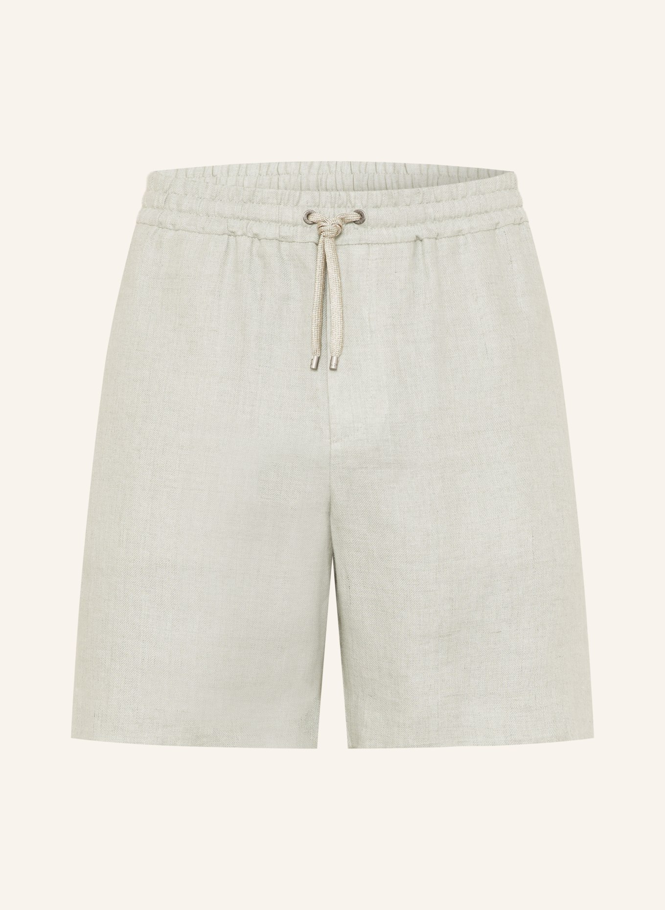 AGNONA linen shorts: LIGHT GREEN