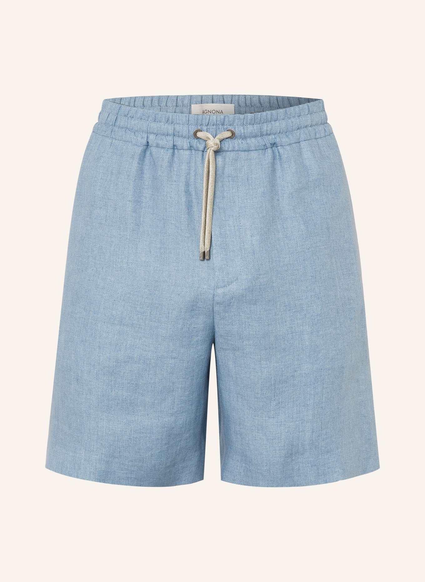 AGNONA linen shorts: BLUE