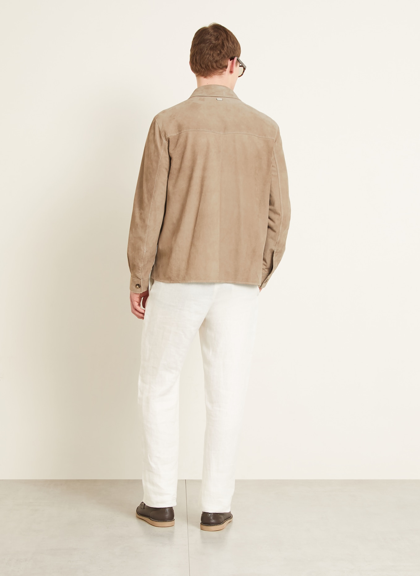 AGNONA Lederjacke: TAUPE