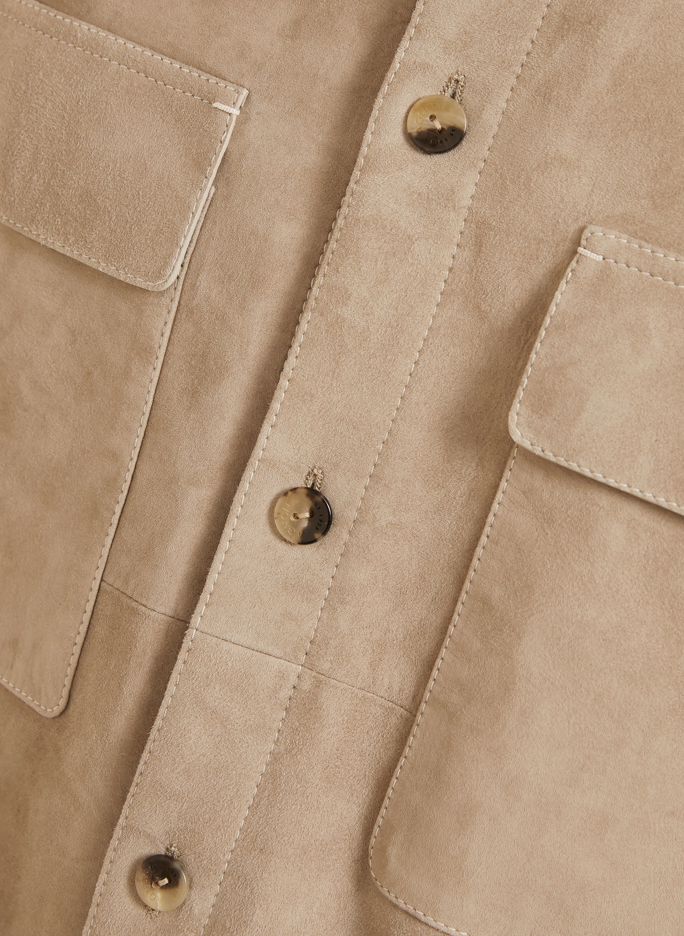 AGNONA Lederjacke: TAUPE