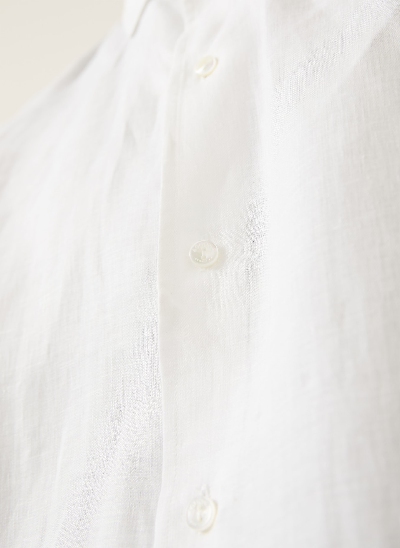 AGNONA Regular fit linen shirt: WHITE