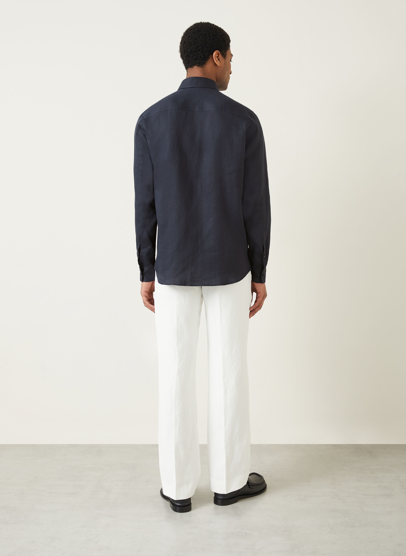 AGNONA Leinenhemd Regular Fit: DUNKELBLAU