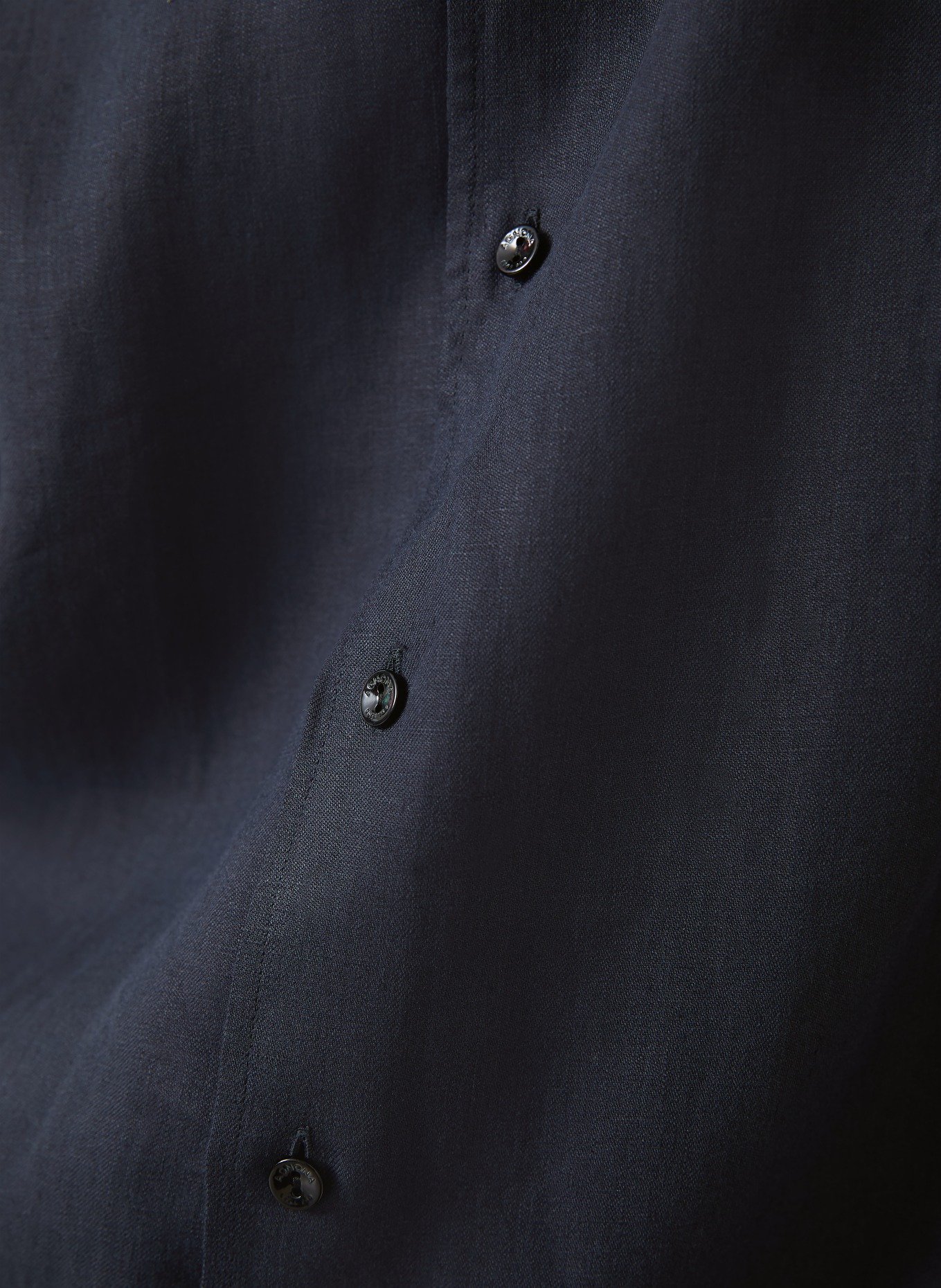 AGNONA Leinenhemd Regular Fit: DUNKELBLAU