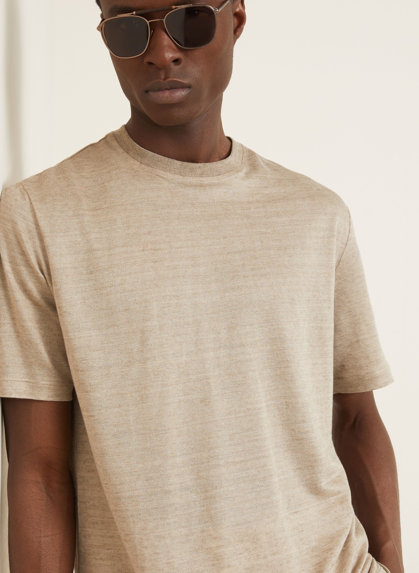 AGNONA T-shirt: LIGHT BROWN