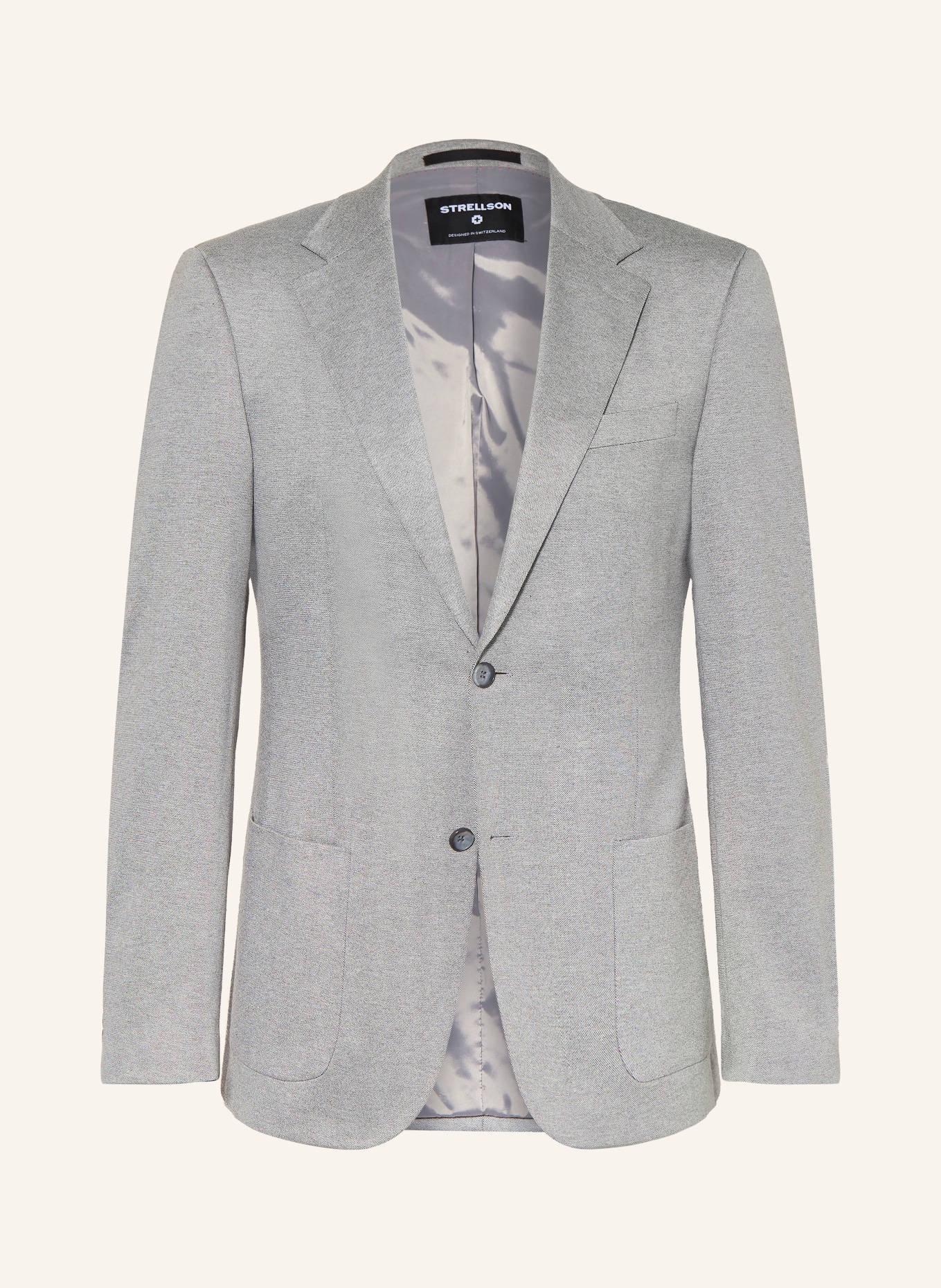 STRELLSON ARNDT slim fit suit jacket made from jersey: 038 Medium Grey 038