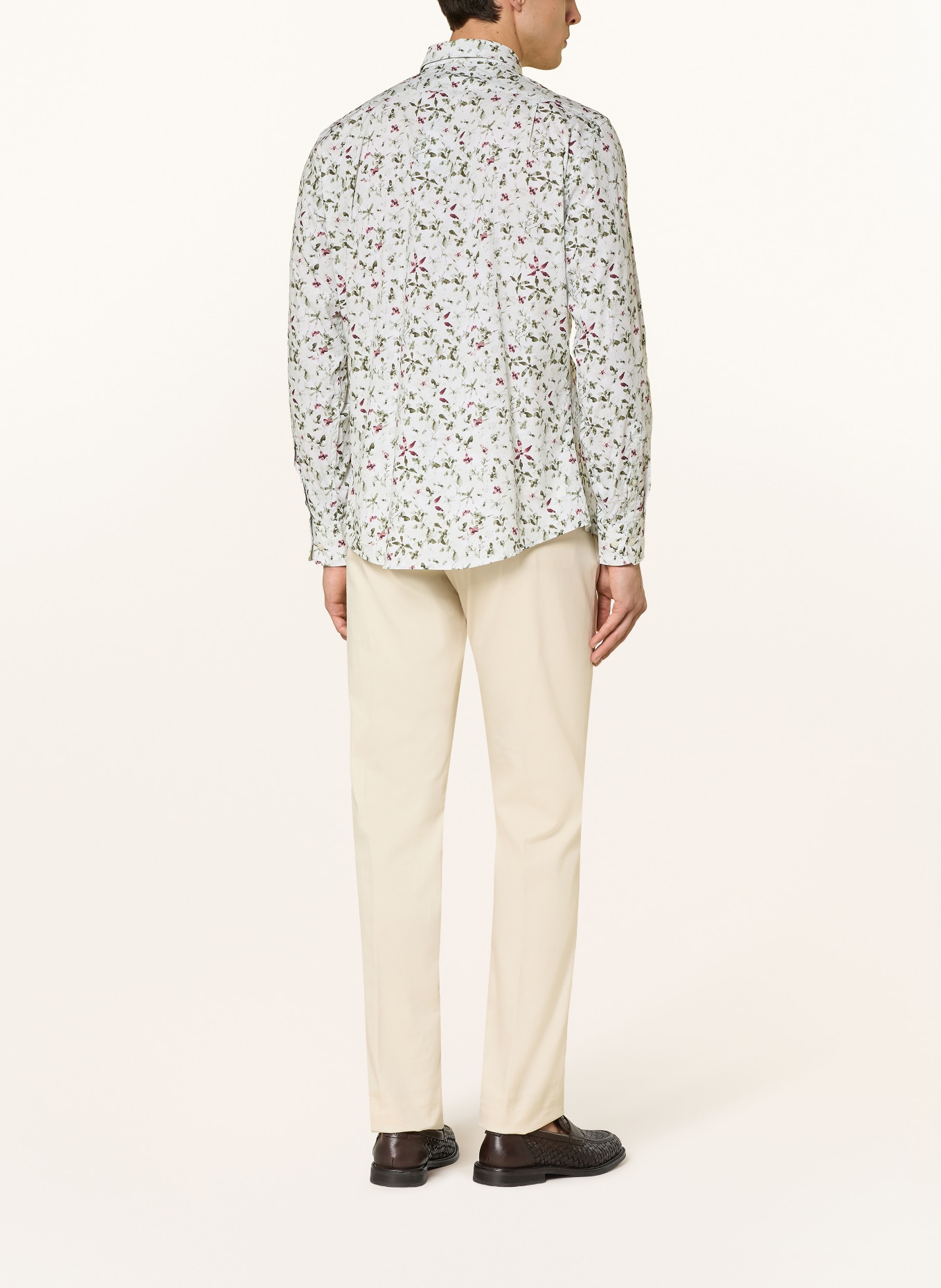 DIGEL Chemise DABATO coupe moderne: VERT CLAIR / ROUGE FONCÉ