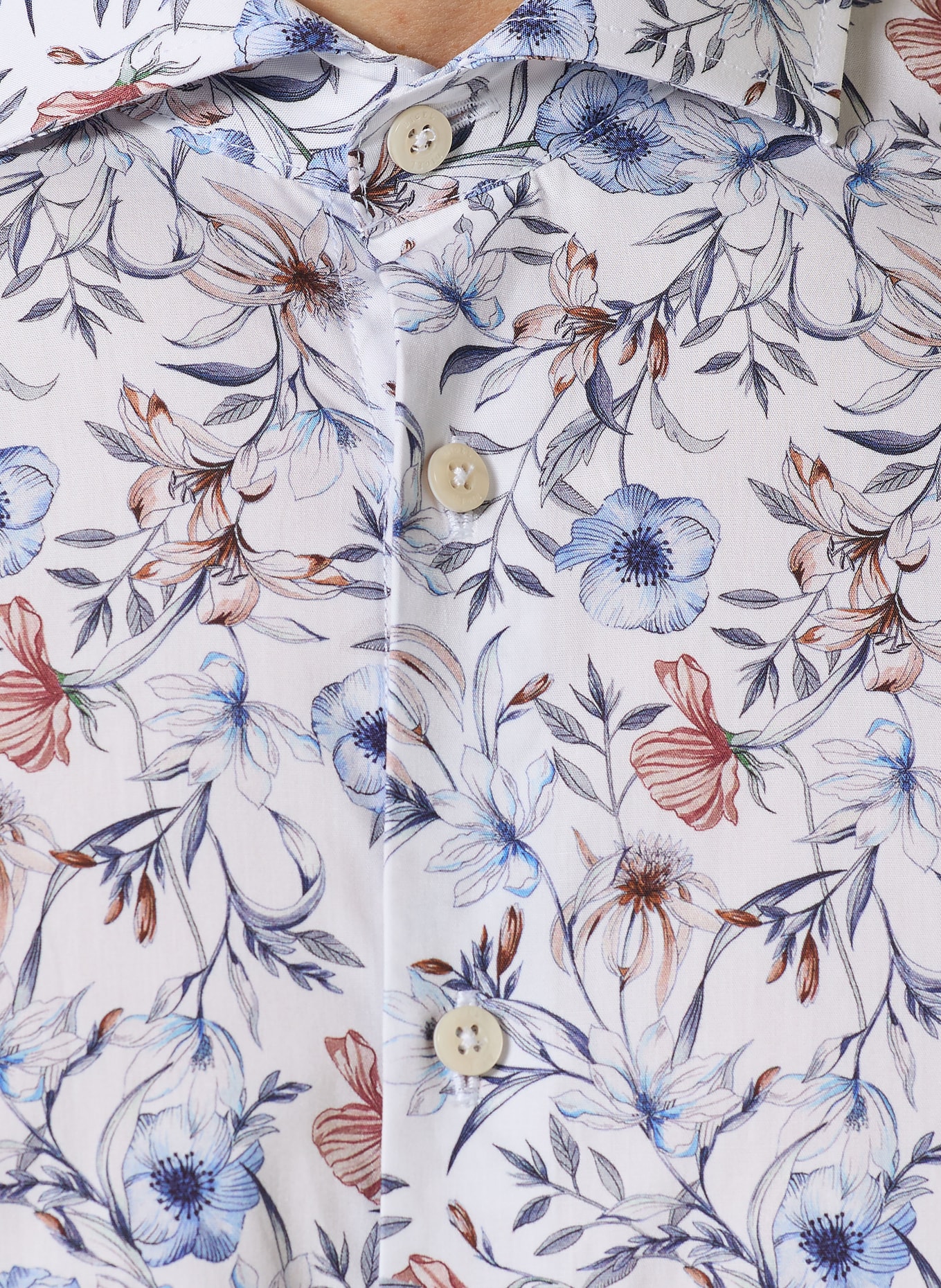 DIGEL Chemise KEITH Slim Fit: BLANC / BLEU