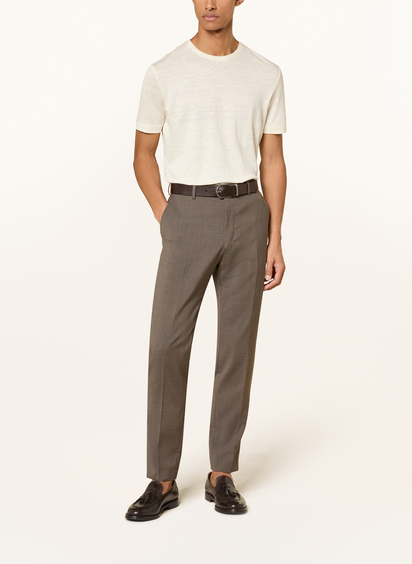 DIGEL Koszulka DARK z lnu: KREMOWY