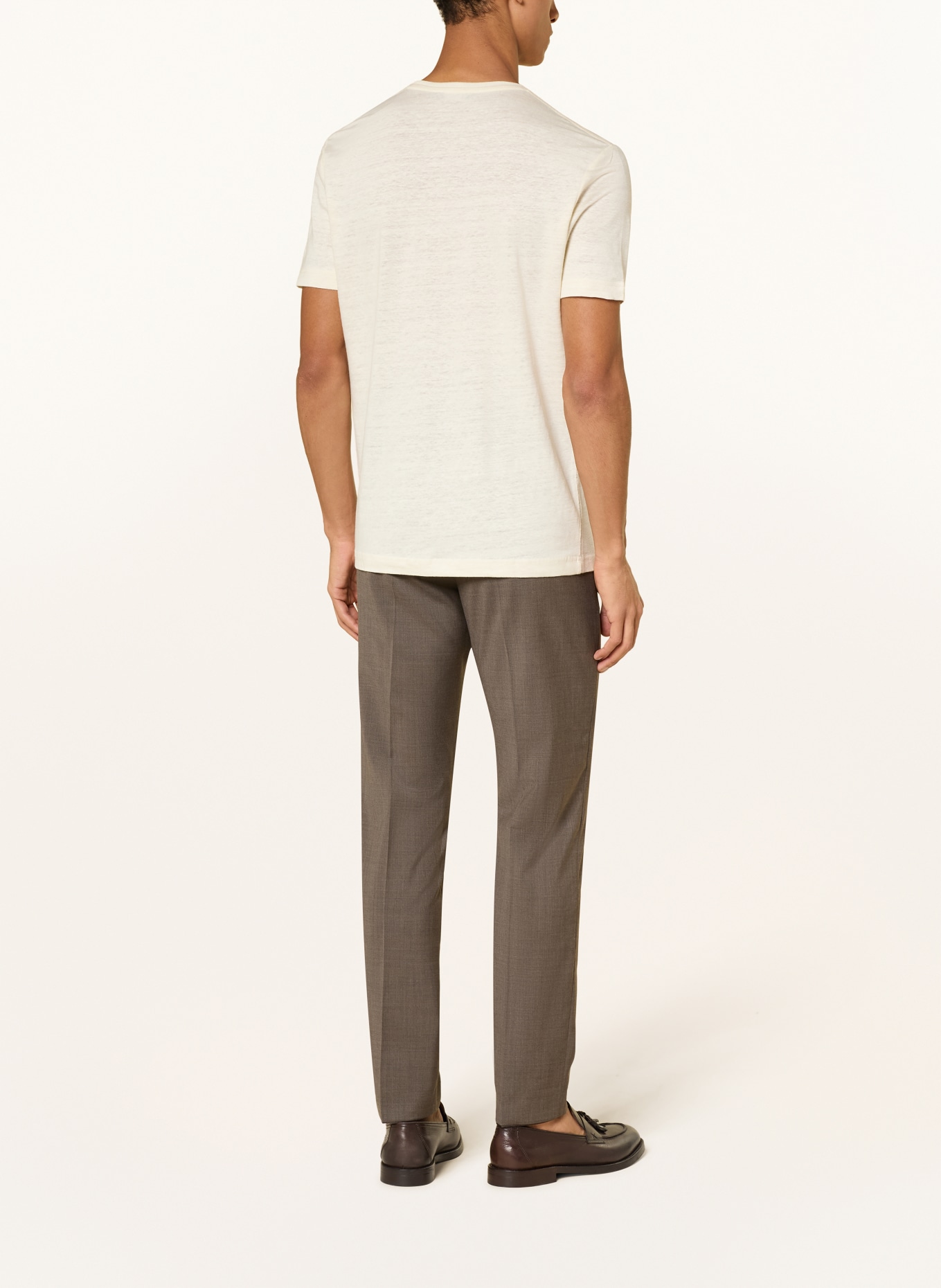 DIGEL Koszulka DARK z lnu: KREMOWY