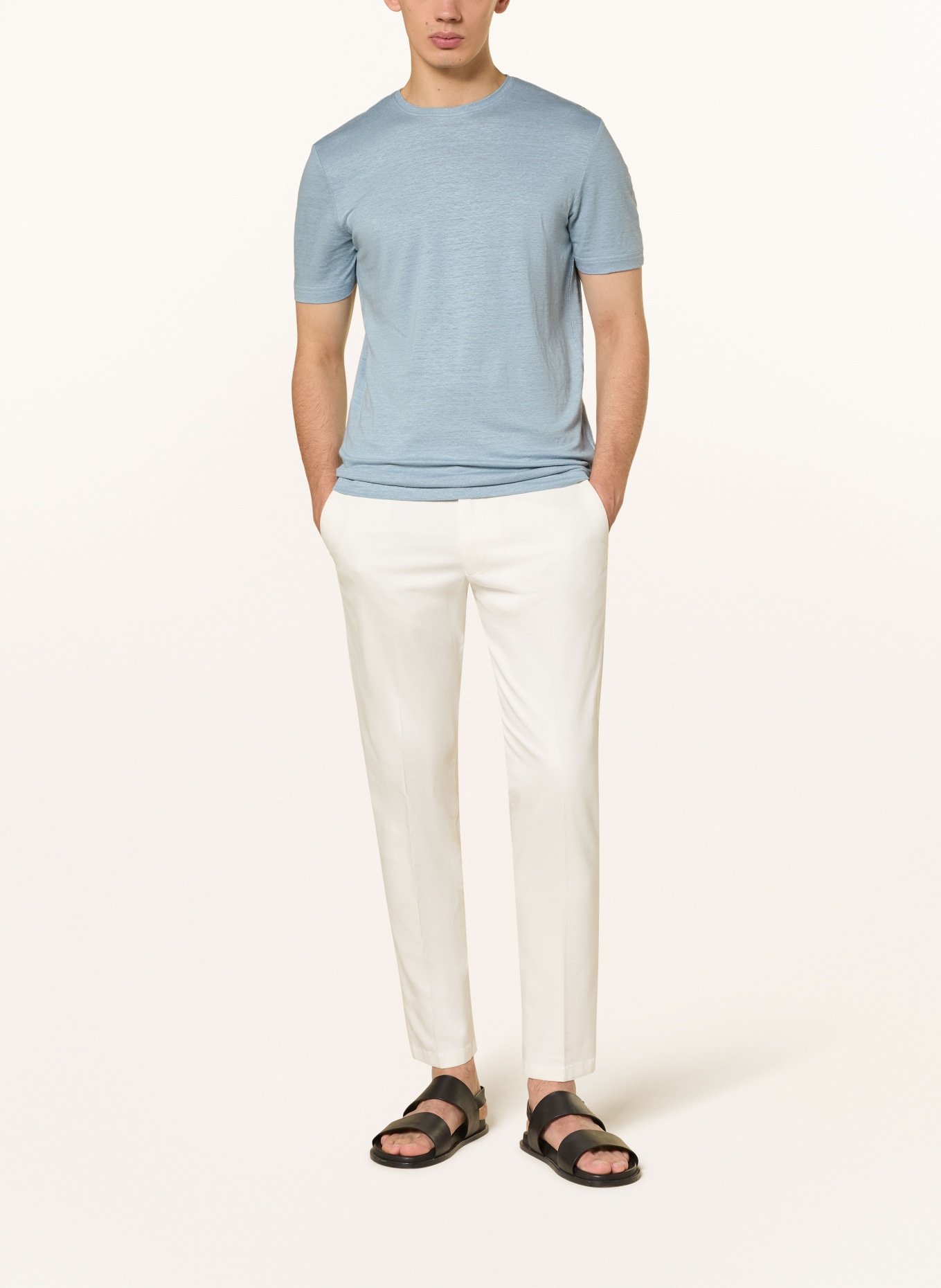 DIGEL T-shirt DARK van linnen: LICHTBLAUW