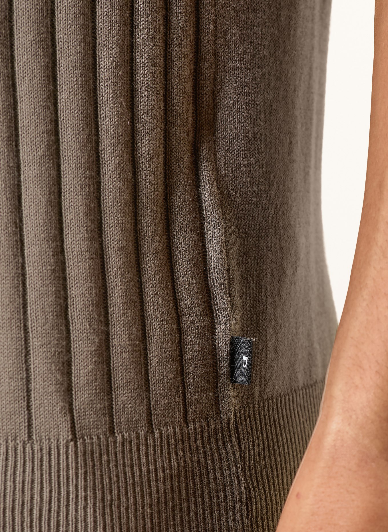 DIGEL Knitted polo shirt DAMY: KHAKI