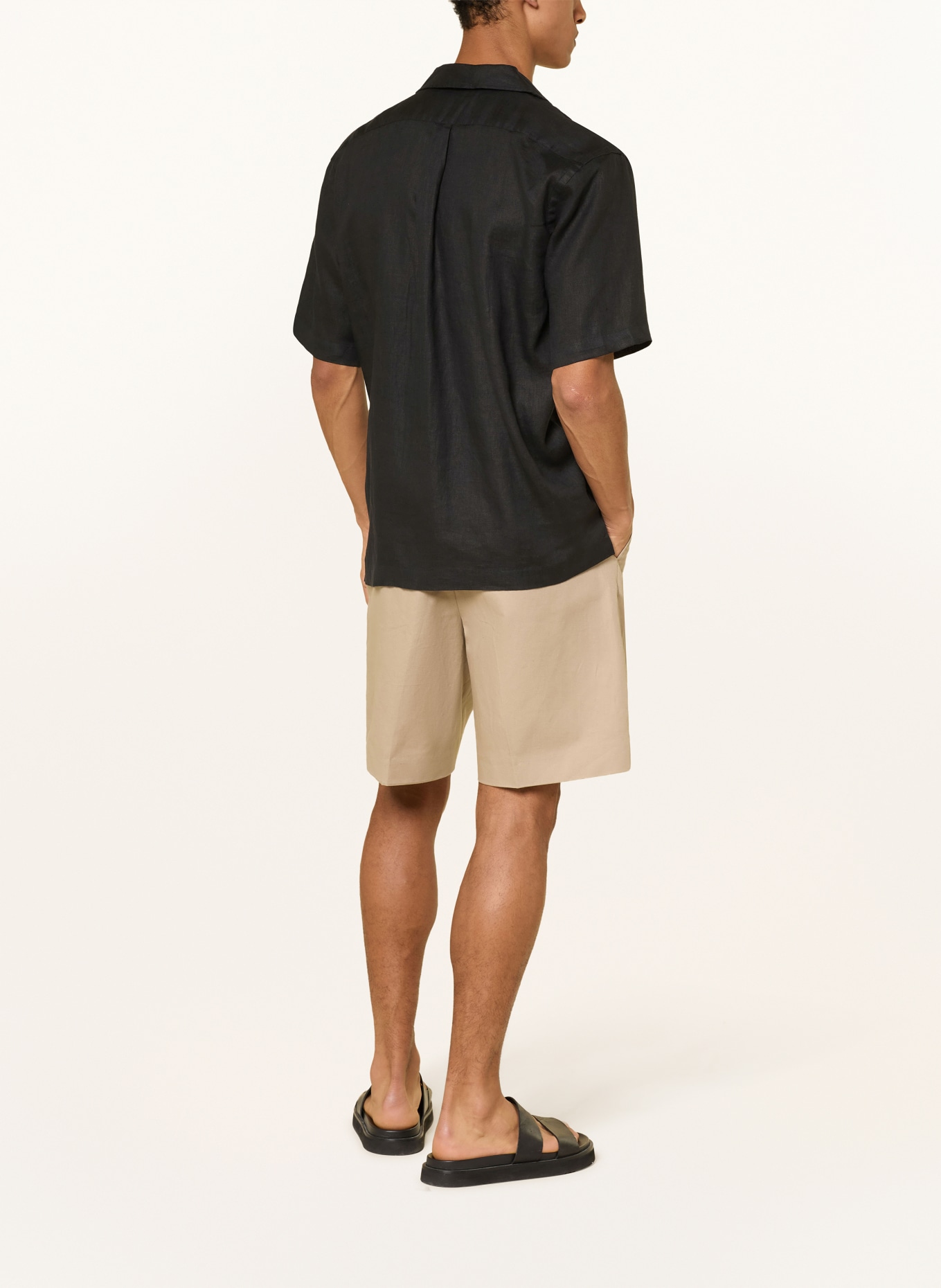 DIGEL move Koszula wypoczynkowa ALFIE o regularnym kroju, wykonana z lnu: CZARNY