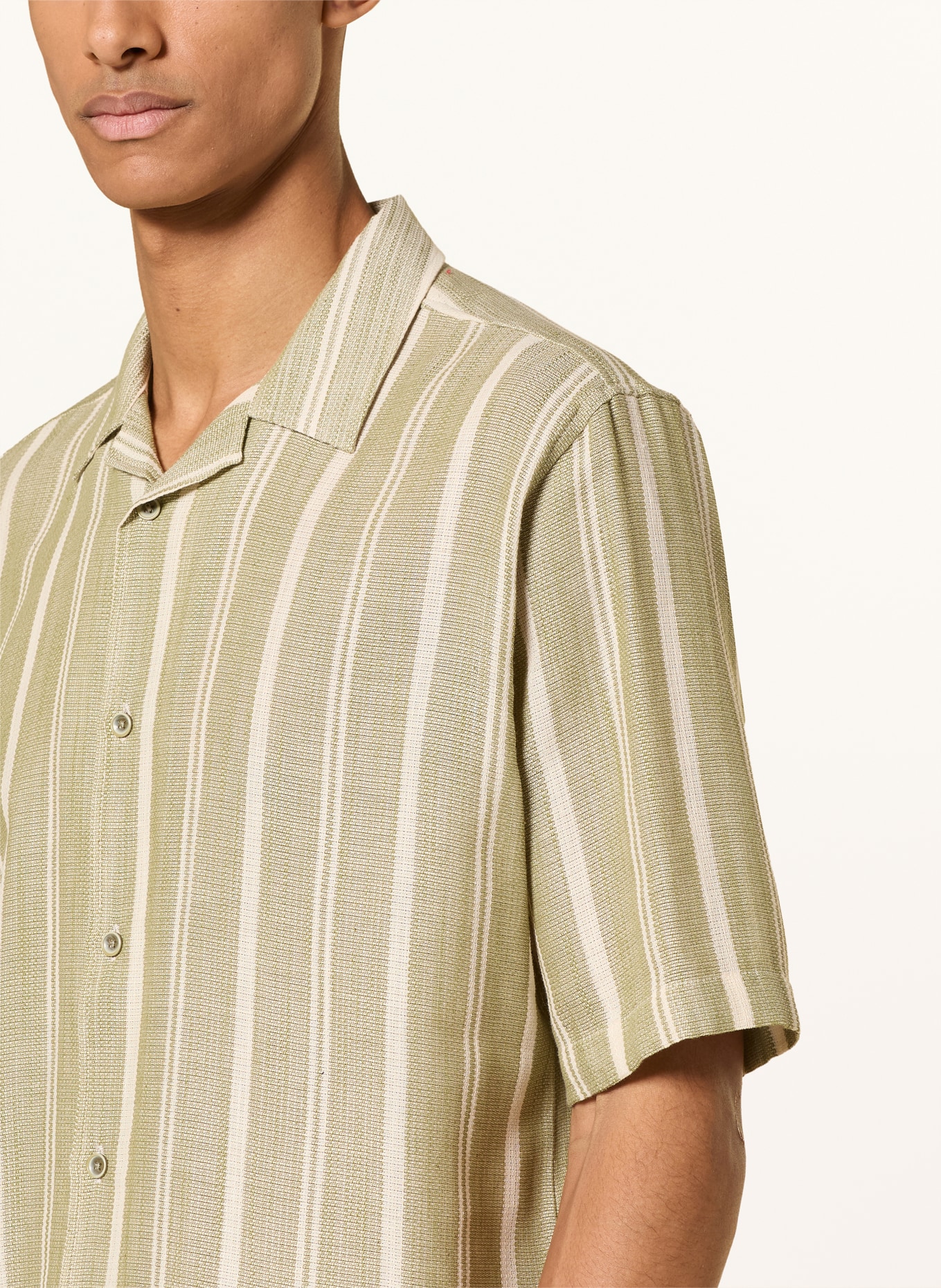 DIGEL move Resorthemd ALFIE Comfort Fit: HELLGRÜN / CREME