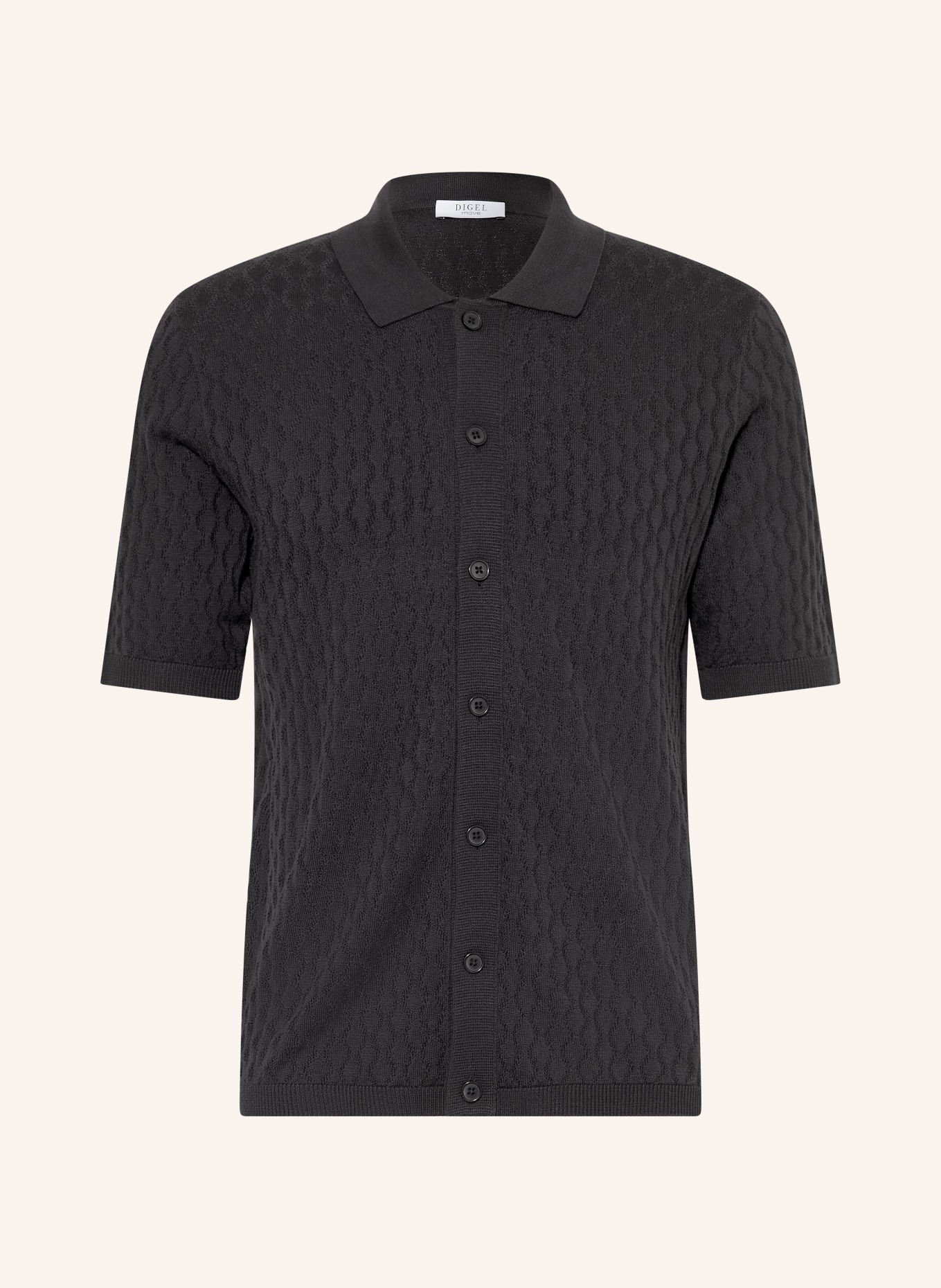 DIGEL move AIMO Comfort Fit knit shirt: DARK BLUE