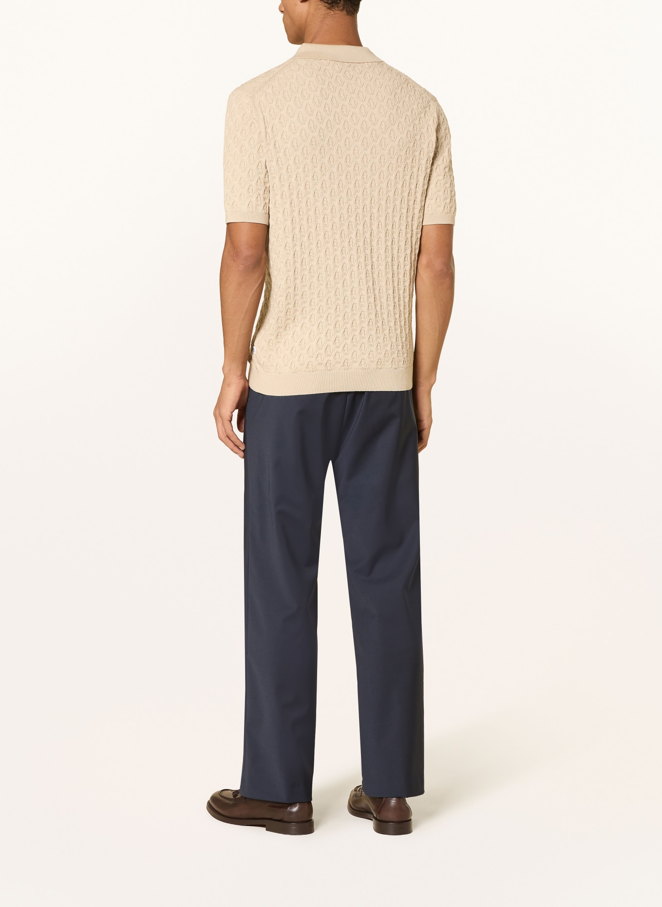 DIGEL move ATILA knitted polo shirt: BEIGE