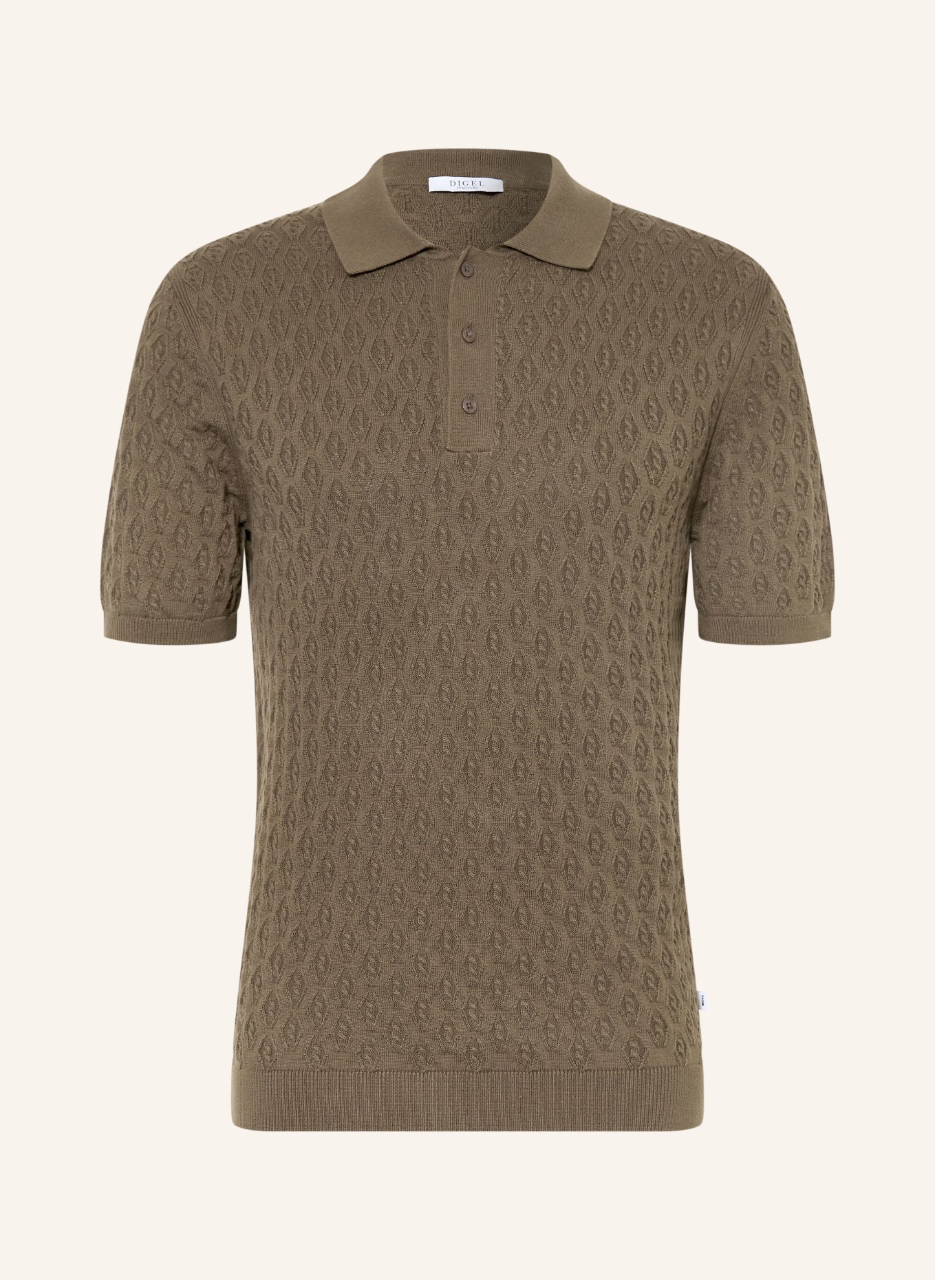DIGEL move ATILA knitted polo shirt: KHAKI