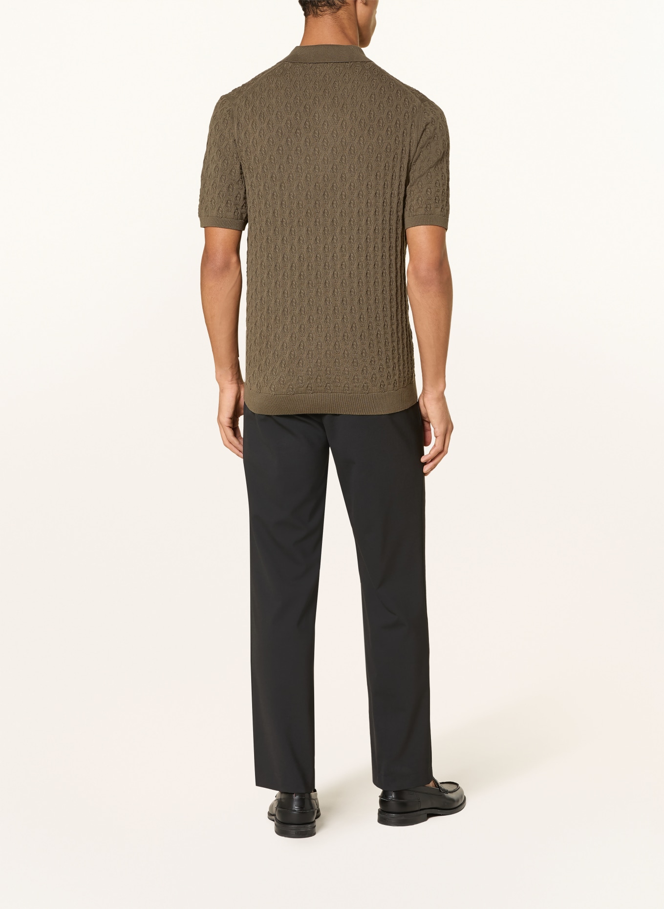 DIGEL move ATILA knitted polo shirt: KHAKI