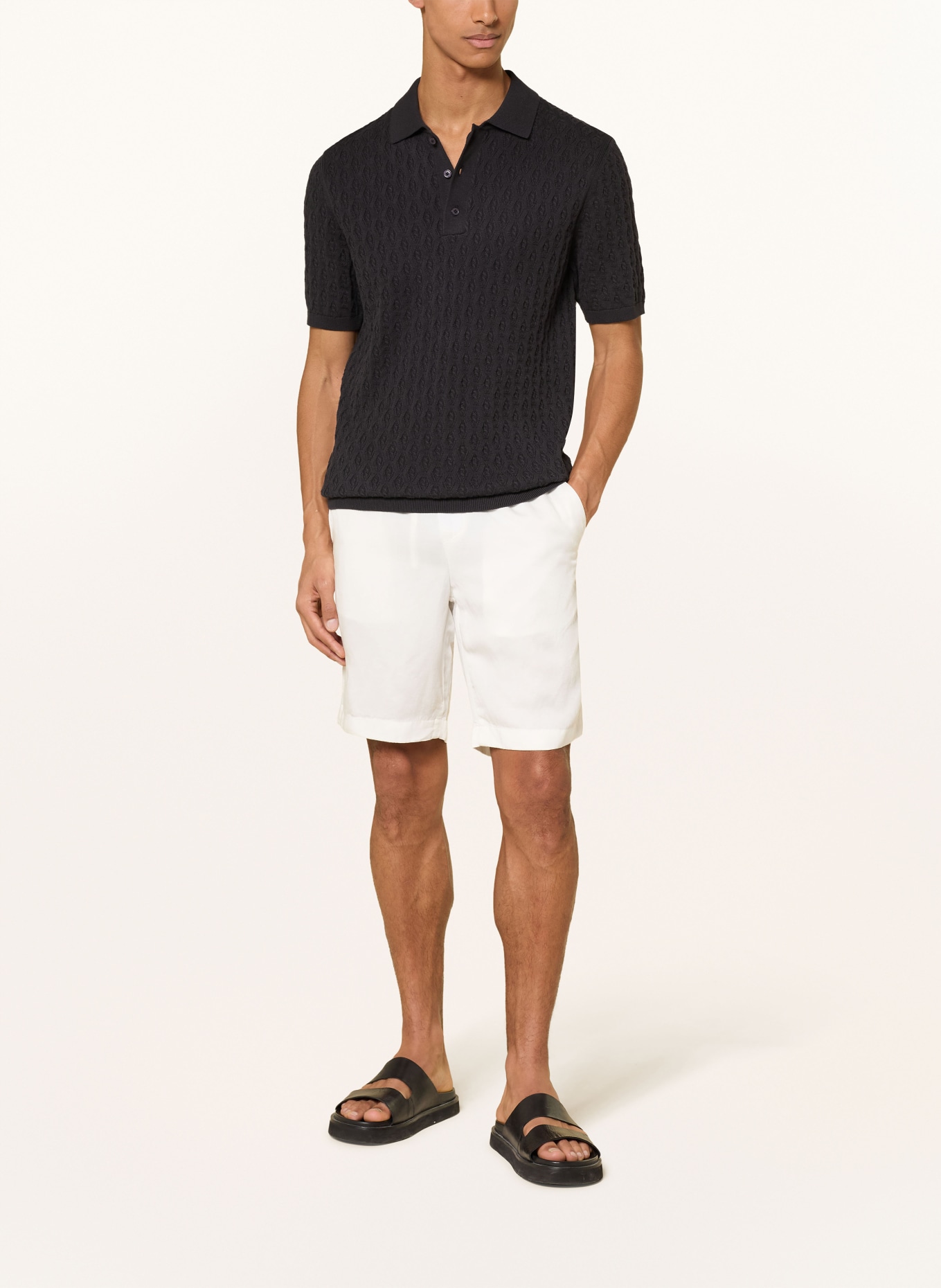 DIGEL move Dzianinowa koszulka polo ATILA: GRANATOWY