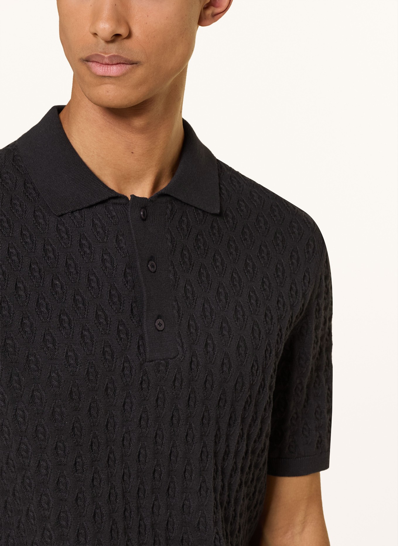 DIGEL move Dzianinowa koszulka polo ATILA: GRANATOWY