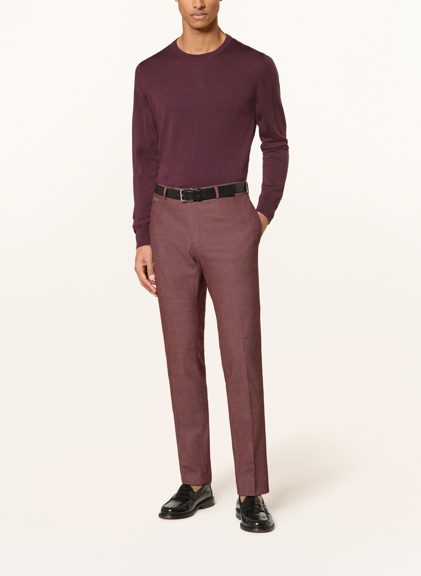 STRELLSON KYND Slim Fit Suit Pants: 601 Dark Red 601