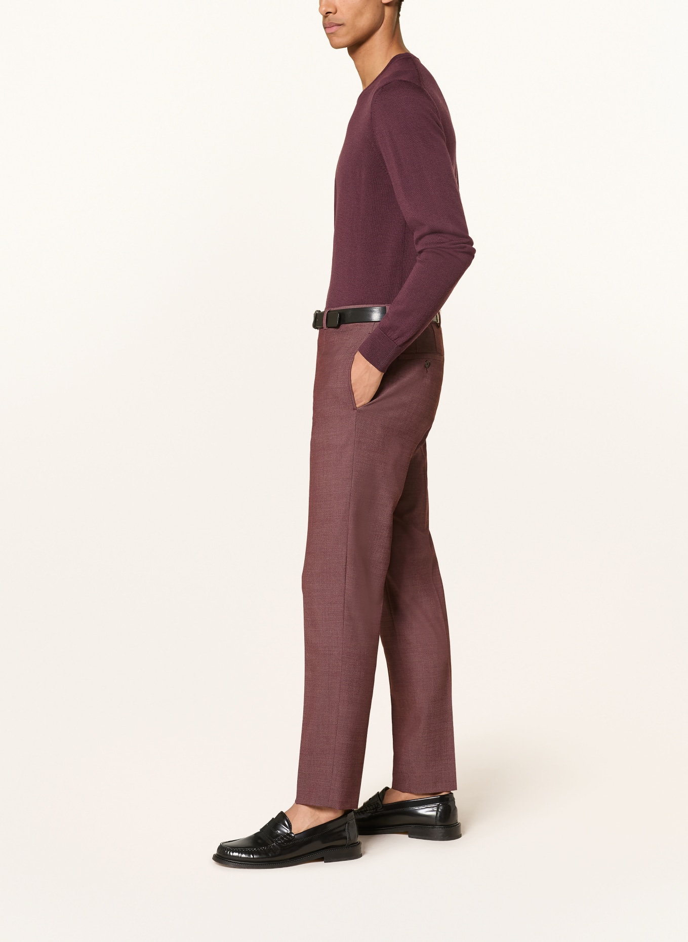STRELLSON KYND Slim Fit Suit Pants: 601 Dark Red 601