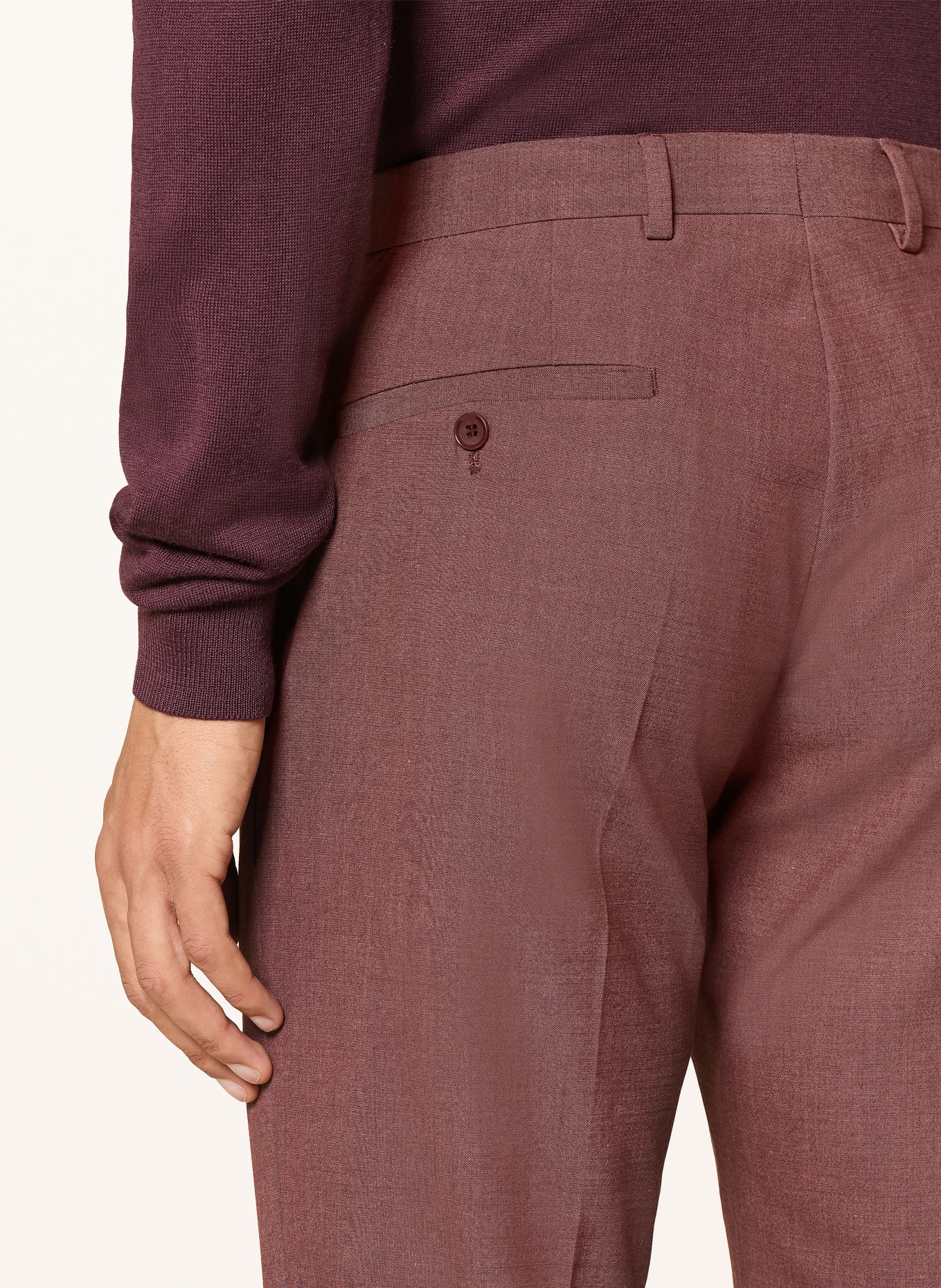 STRELLSON KYND Slim Fit Suit Pants: 601 Dark Red 601
